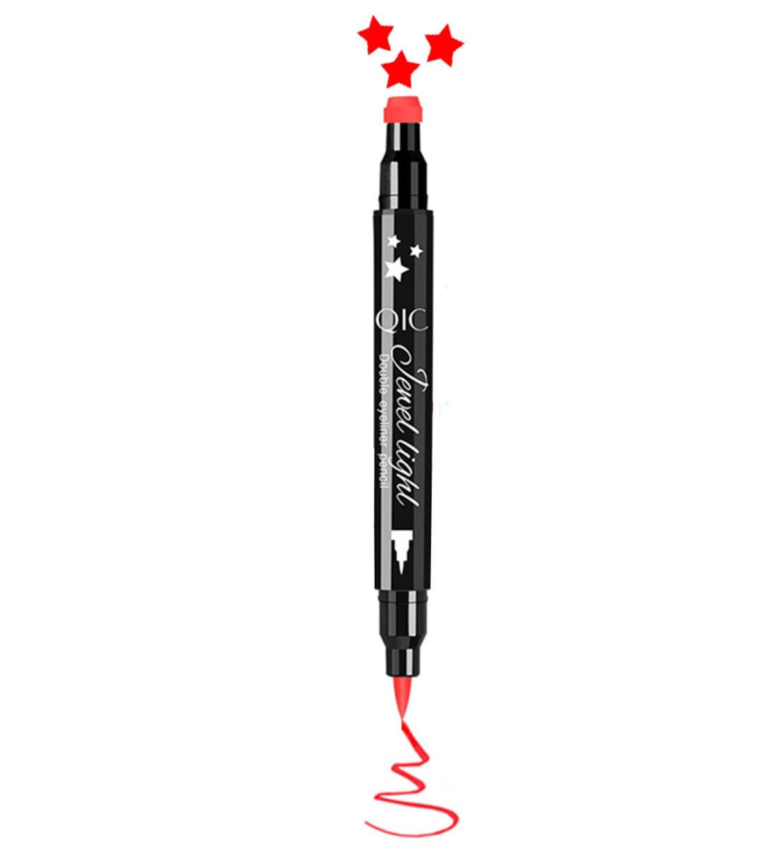 Go Ho Red Star Stamp Liquid Eyeliner | Waterproof & Smudge-proof Long-lasting Eye Makeup | Double-Sided Seal | 1 PC - Buy Online on SooperMarket.com
