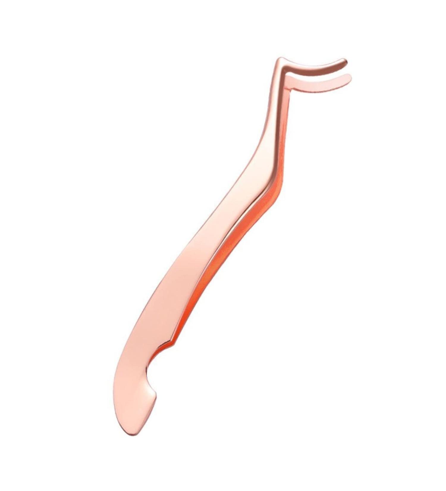 Rose Gold Hair Removal & False Eyelash Tweezers - Precision Curling & Lengthening Tool | Cosmetic Forceps - Buy Online on SooperMarket.com
