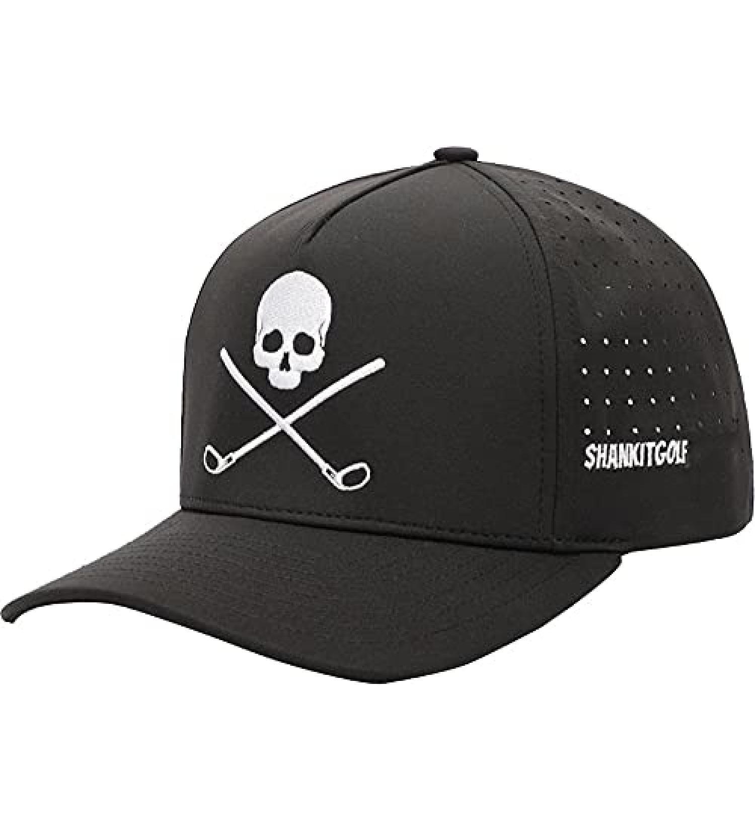 SHANKITGOLF Skull and Crossbones Adjustable Golf Hat for Men - Black/Gray/White - Buy Online on SooperMarket.com