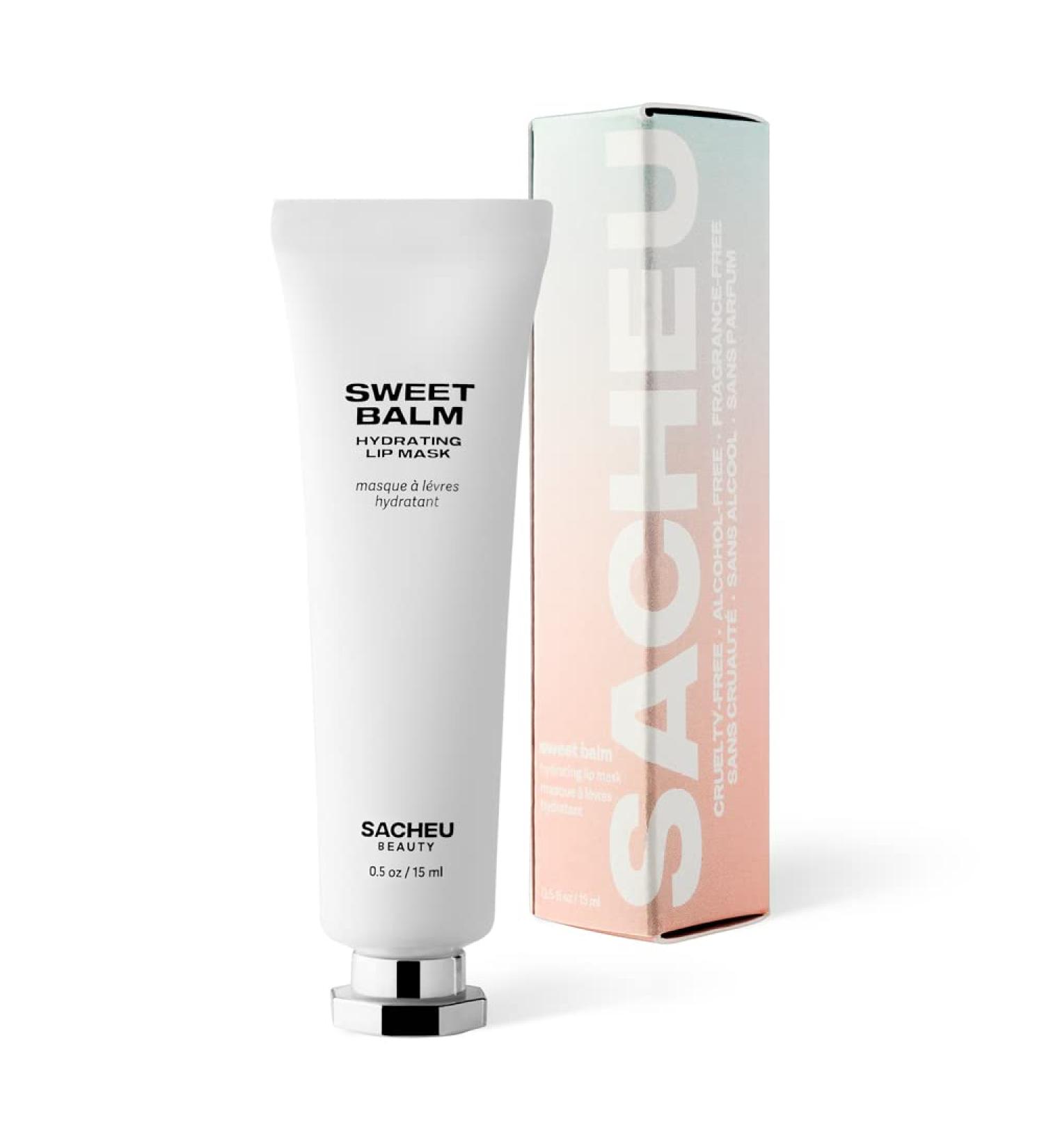SACHEU Sweet Balm Hydrating Lip Mask - Overnight Lip Treatment for Dry Lips - Hydrating, Nourishing, Plumping, and Soothing - 0.5 oz - Cruelty-Free & Fragrance-Free - Buy Online on SooperMarket.com