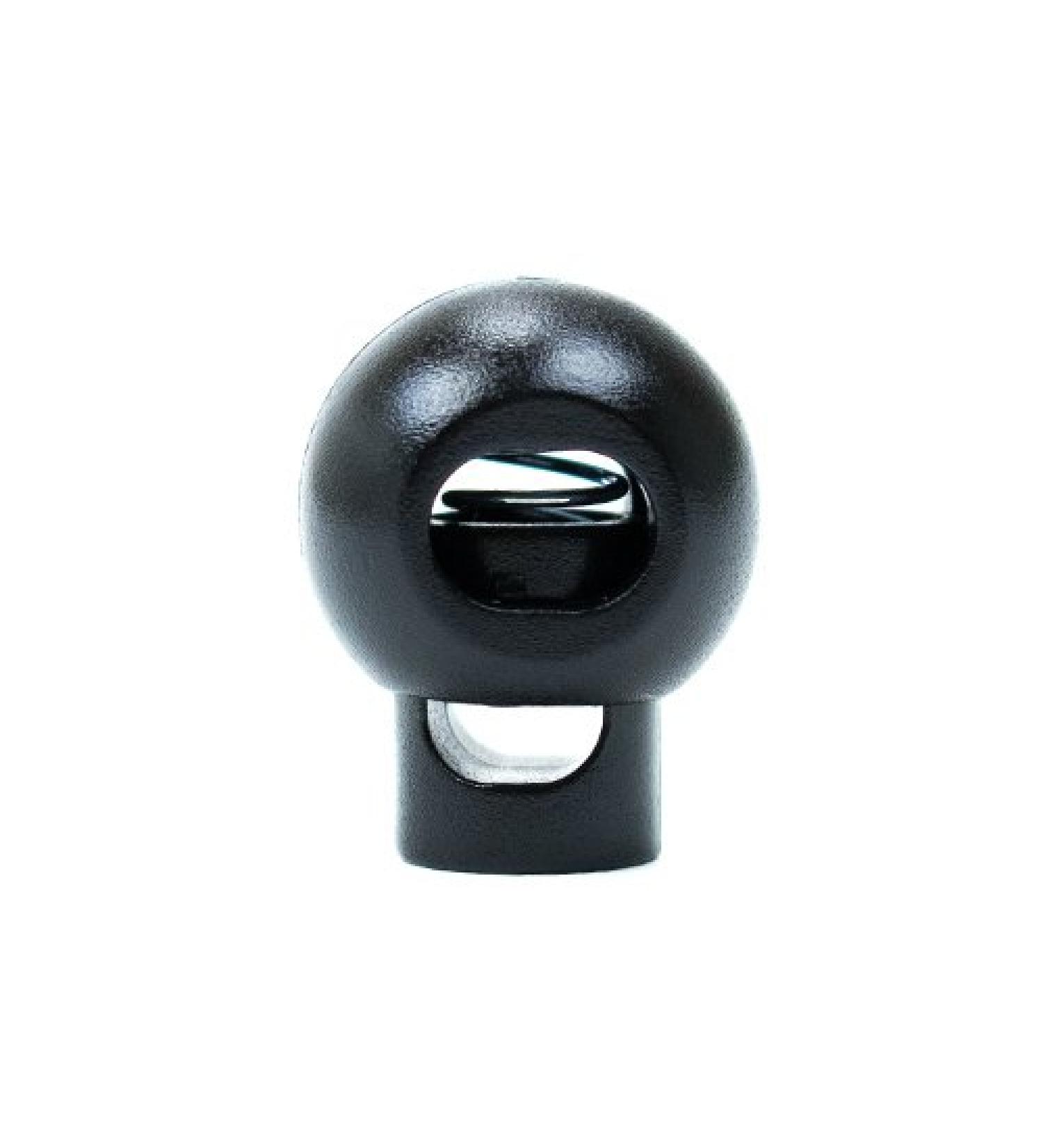 Paracord Planet Single Round Ball Cord Lock Draw String Toggle Stopper Black Small