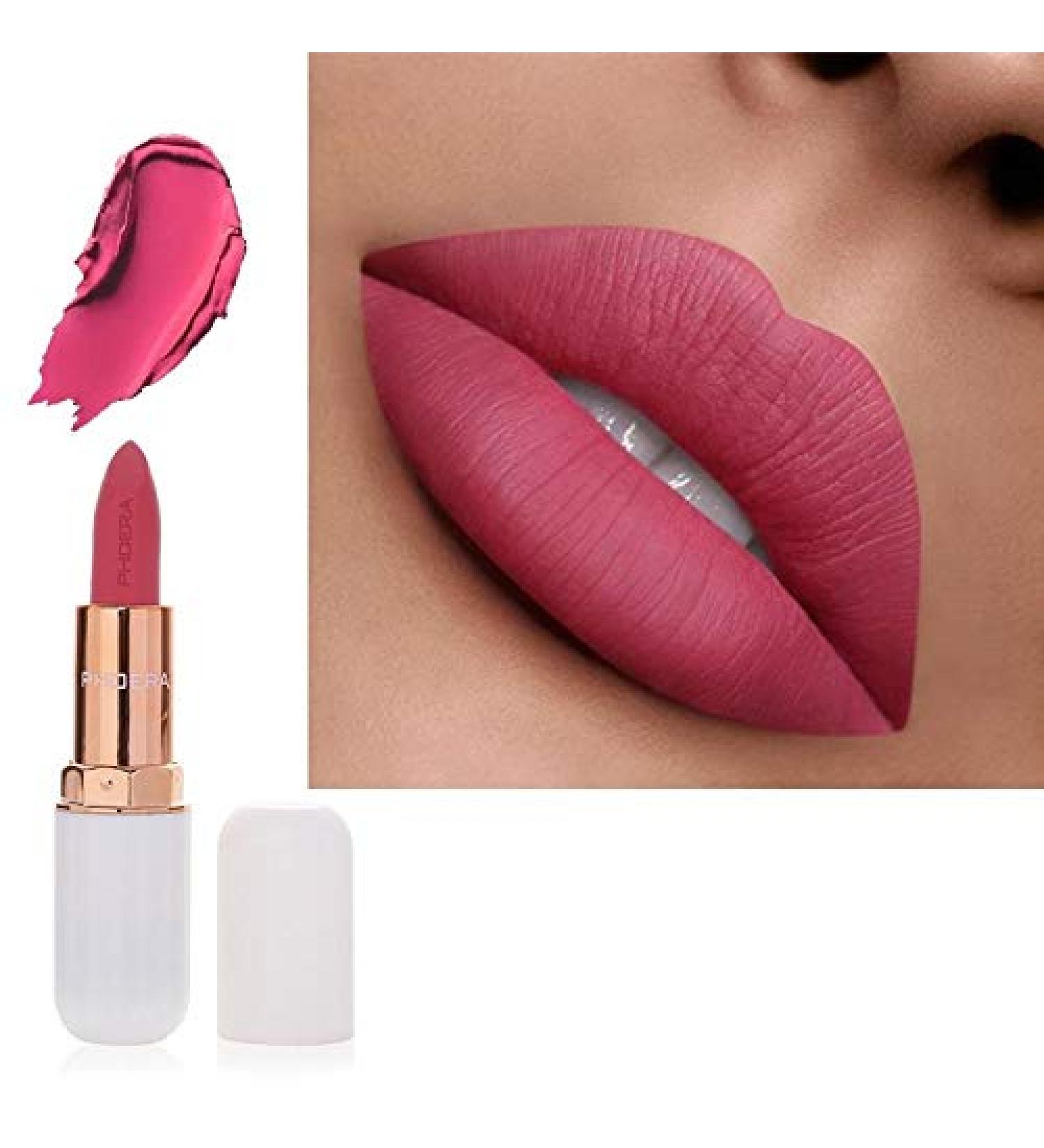 Phoera Absolute Velvet Matte Lipstick - Long Lasting Waterproof Pigment Makeup UK (104 Party) - Buy Online on SooperMarket.com