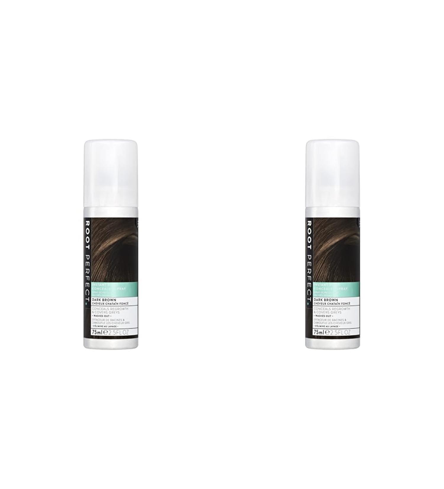 ROOT PERFECT Hair Concealer Spray Dark Brown 75ml (Pack of 2) Dark Brown 75 ml (Pack of 2) - Buy Online on SooperMarket.com