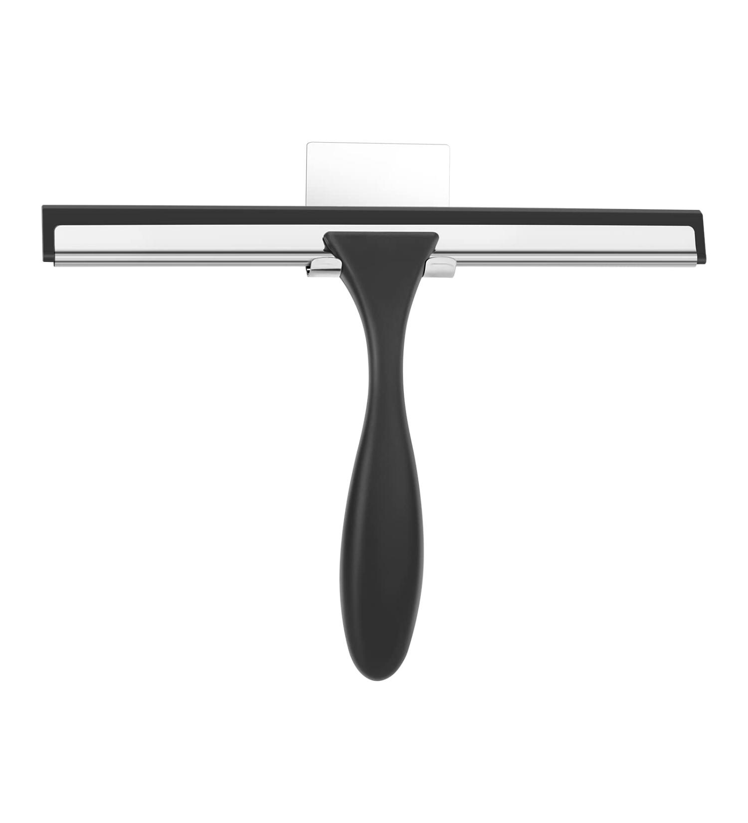 SetSail Stainless Steel Shower Squeegee - 10 Inches Black | Heavy-Duty Bathroom & Glass Door Cleaner with Non-Slip Handle - Buy Online on SooperMarket.com