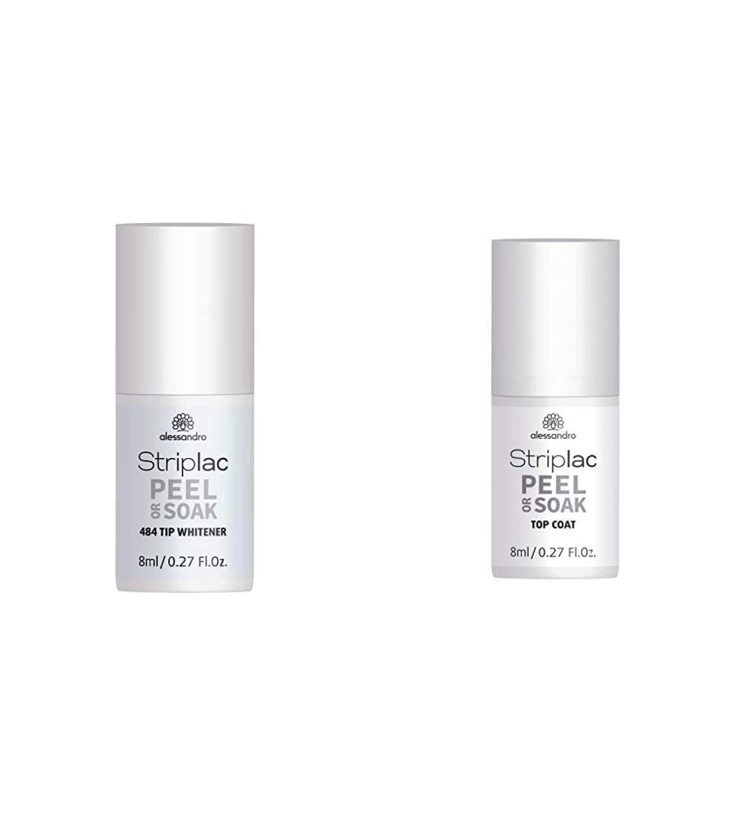 Alessandro Striplac Peel or Soak Whitener & Top Coat - 8ml LED Nail Polish for French Nails | International Shipping - Buy Online on SooperMarket.com