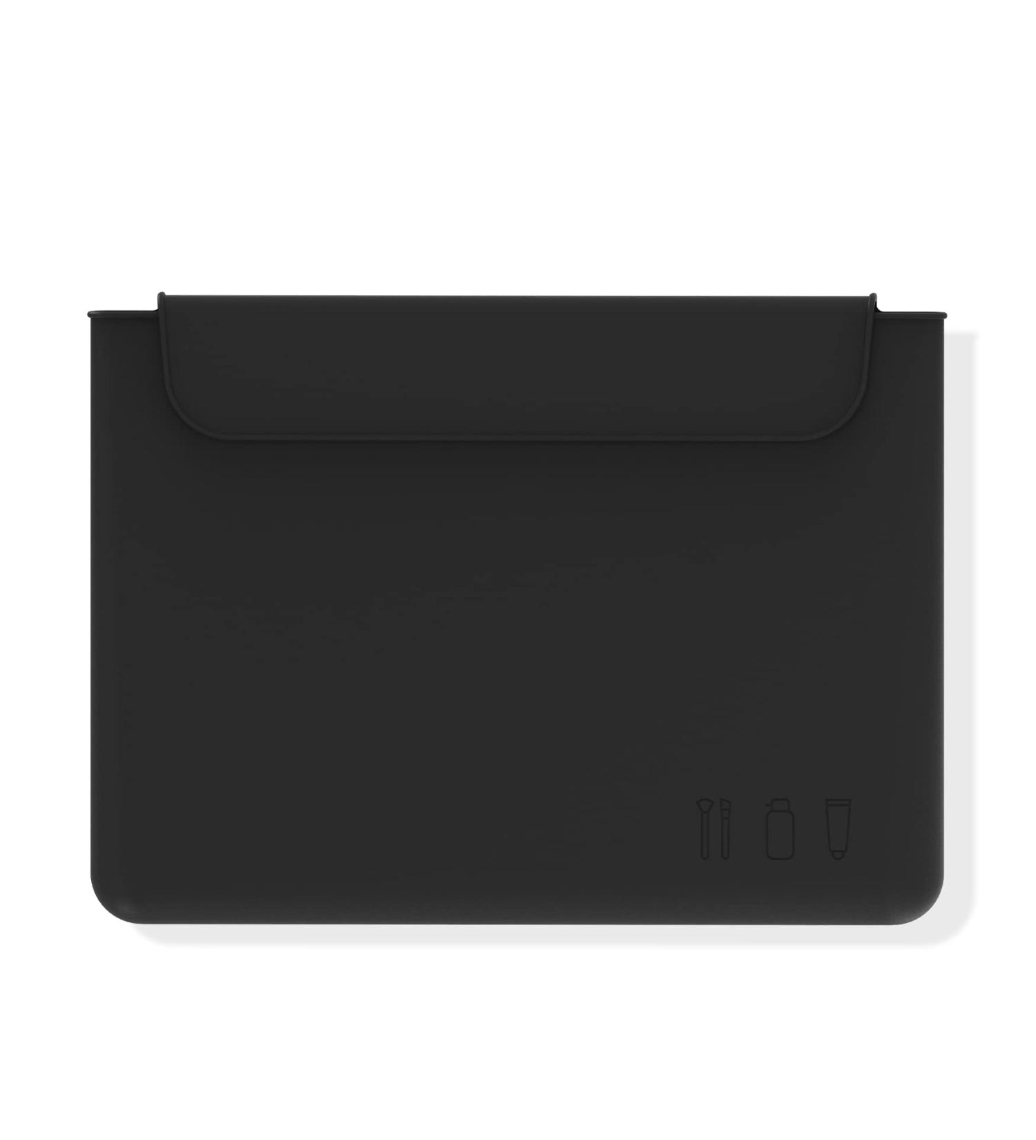 FERYES Silicone Makeup Bag - Premium Travel Toiletry Bag for Women - Easy Carry Cosmetic Bag for Beauty Tools and Brushes (Black) - Buy Online on SooperMarket.com