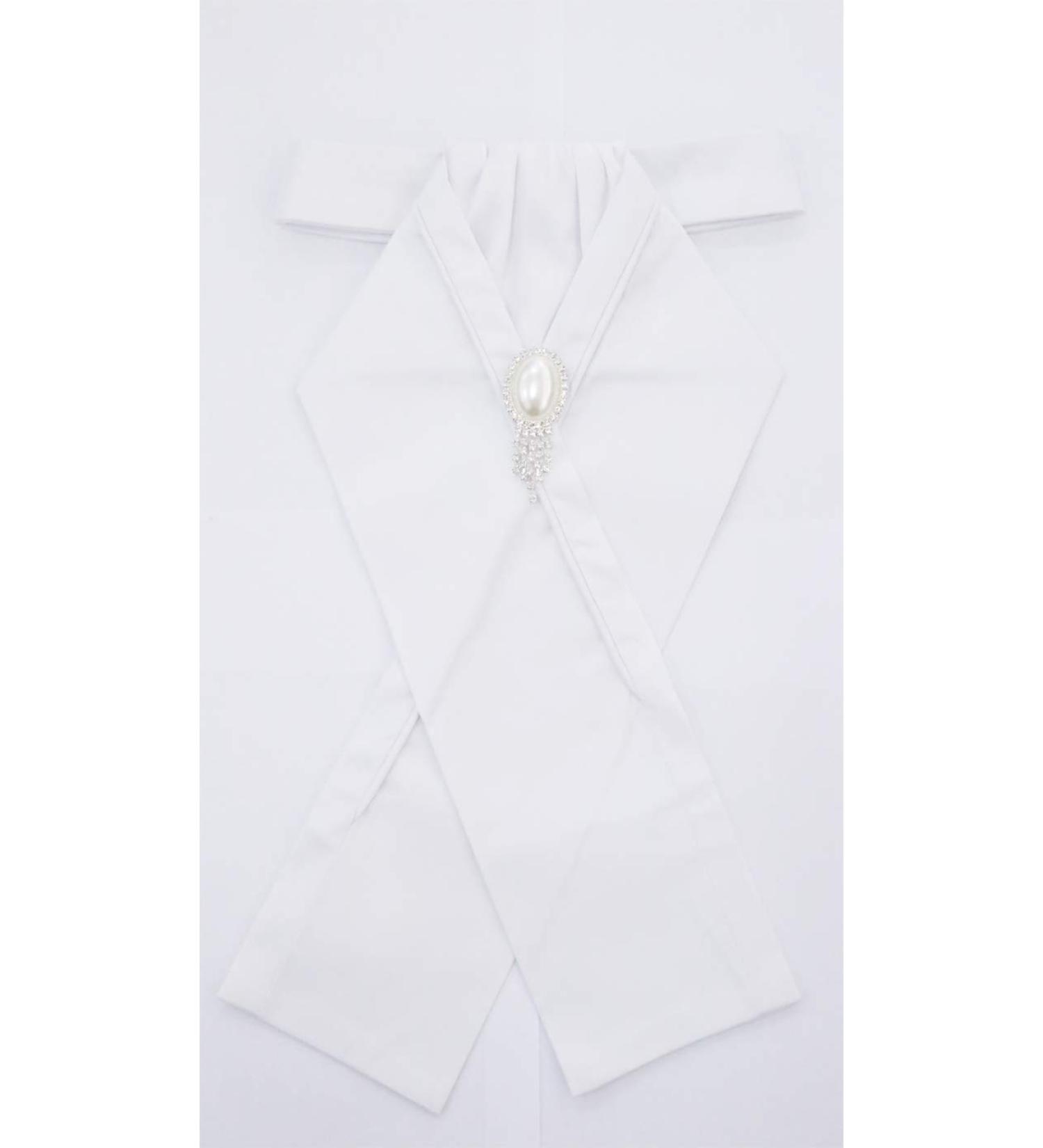 HR Farm Women's White Dressage Riding Stock Tie - Elegant Equestrian Accessory - Buy Online on SooperMarket.com
