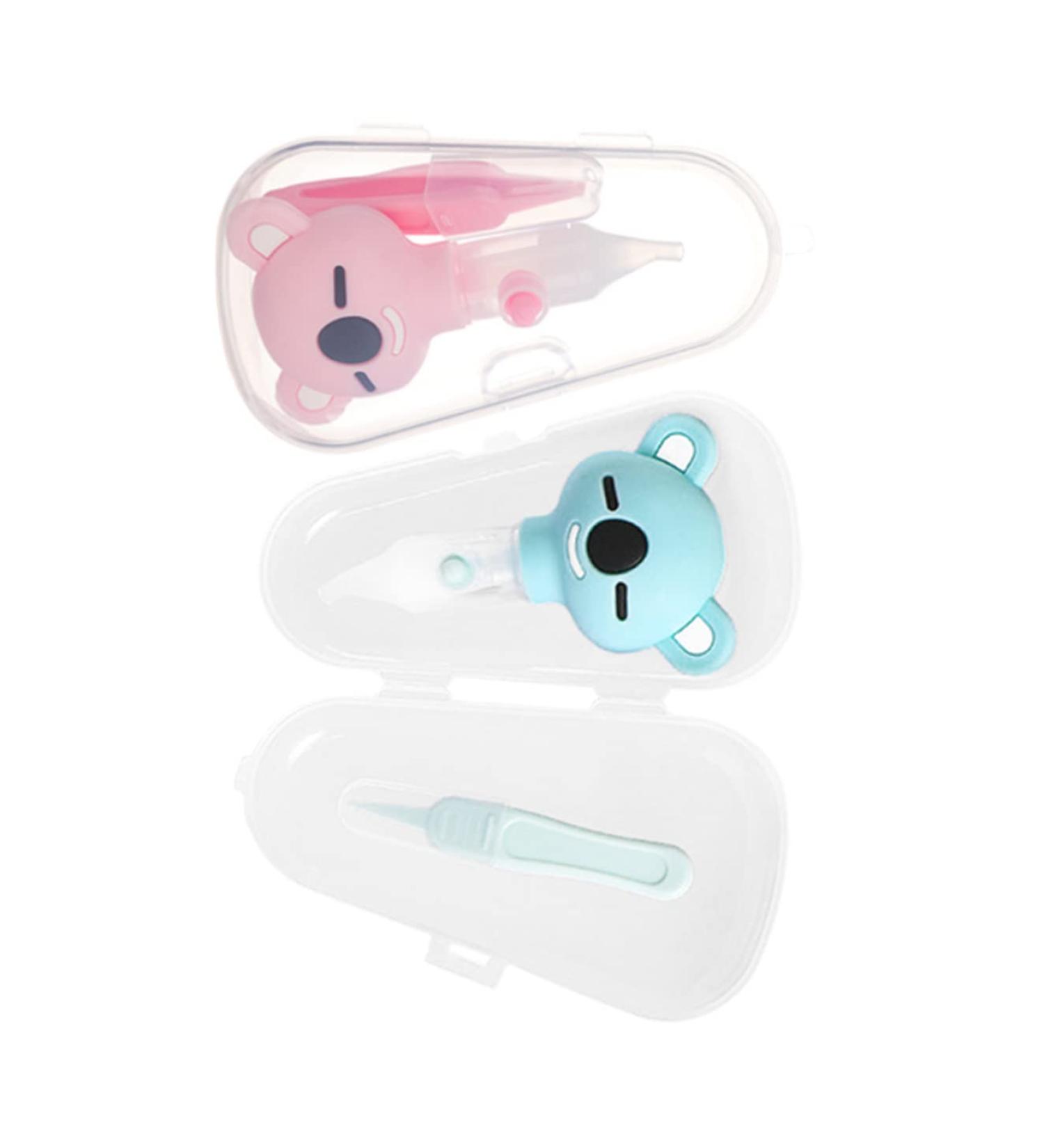 Kisangel Infant Nose Sucker - 2pcs Silicone Aspirators for Newborns | Baby Safety Manual Nose Cleaner for Nasal Care - Buy Online on SooperMarket.com