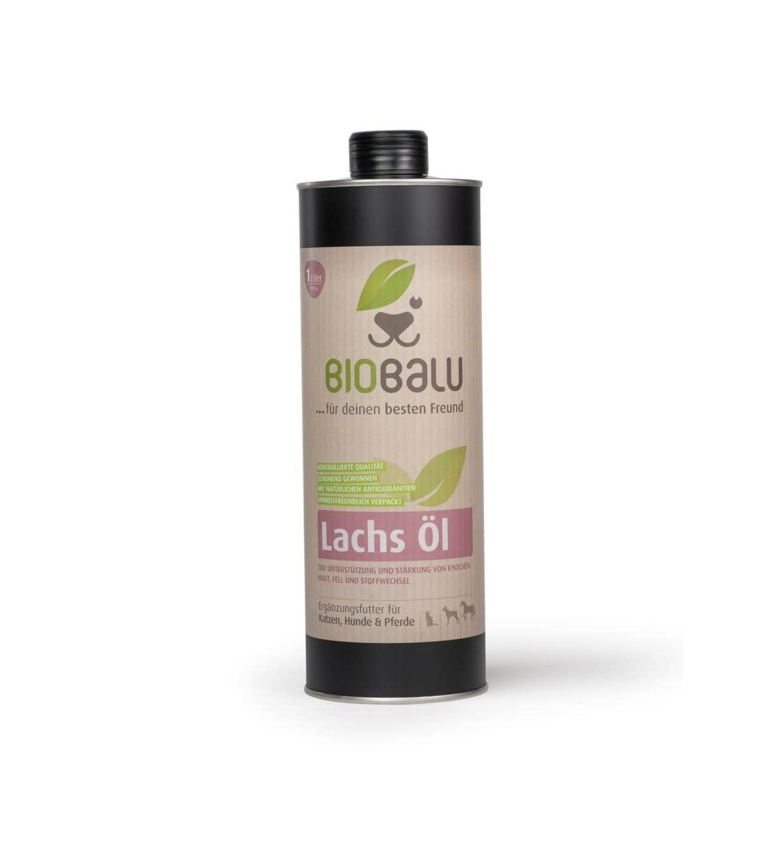 Biobalu Salmon Oil 1000ml - Premium Norwegian Fish Oil for Dogs Cats Horses & Pets | Food Quality International Shipping - Buy Online on SooperMarket.com