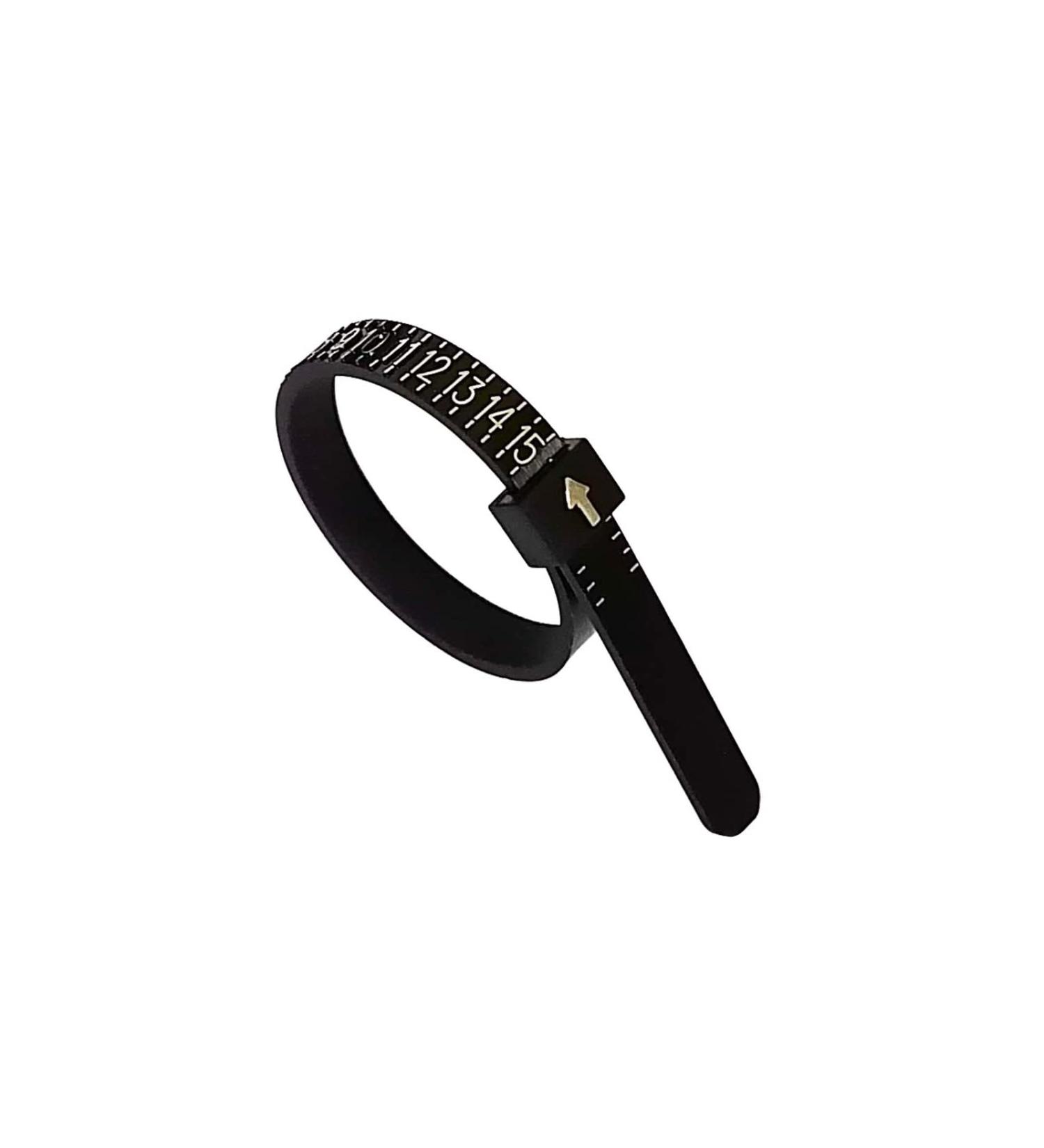 1 Pack US Ring Sizer Measuring Gauge 1-17 US Rings Size Plastic Finger Sizing Measure Tool Reusable Black - Buy Online on SooperMarket.com