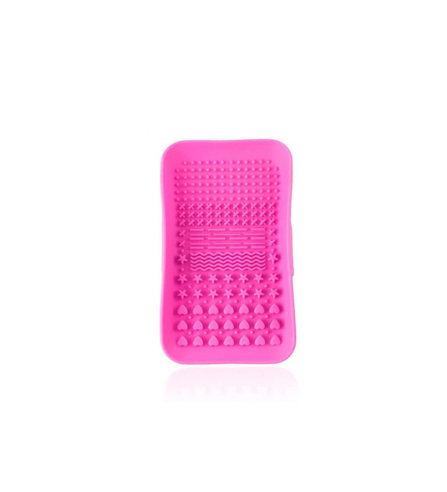 Dajidafu Universal Women Foundation Makeup Brush Cleaning Mat Home Dress Room Reusable Nonslip Eyebrow Pen Silicone Washing Pad Rose Red - Buy Online on SooperMarket.com