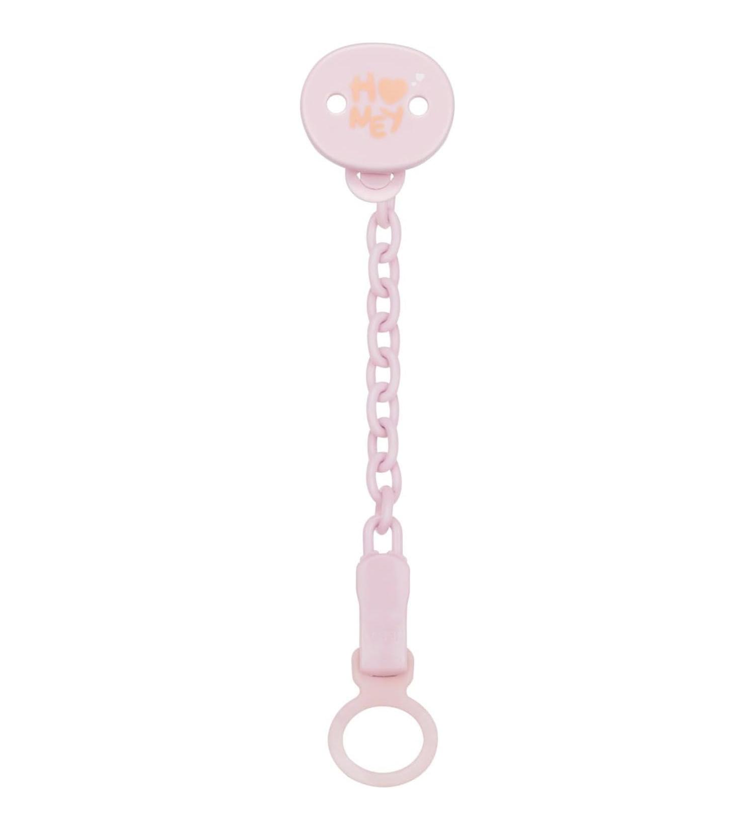All You Can Clip: Soft Pink Pacifier Chain for Girls | Durable Pacifier Holder for Newborns | International Shipping Available - Buy Online on SooperMarket.com