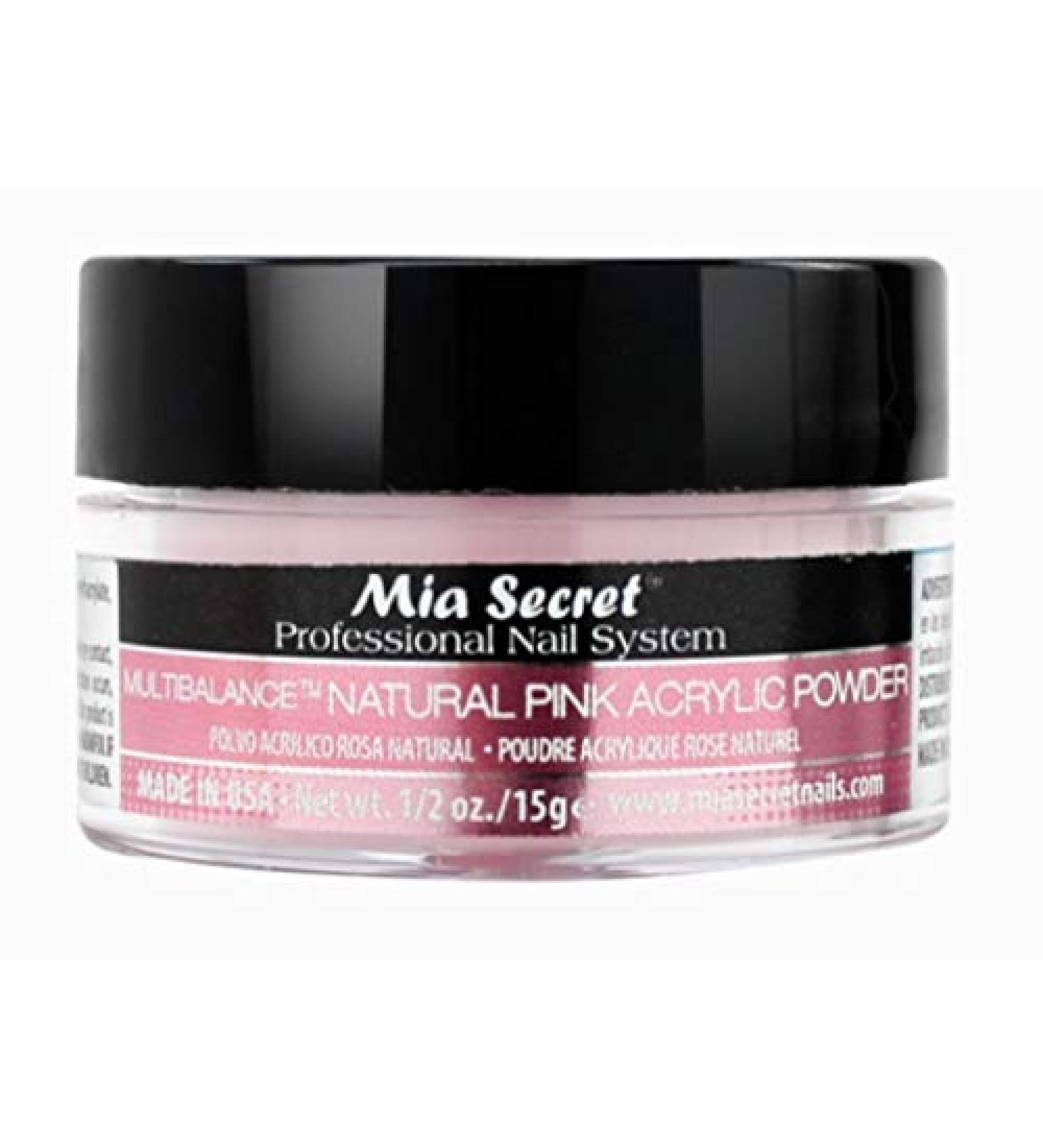 Mia Secret Professional Nail System Multibalance Natural Pink Acrylic Powder - Perfect Nail Balance and Natural Pink Finish - Buy Online on SooperMarket.com