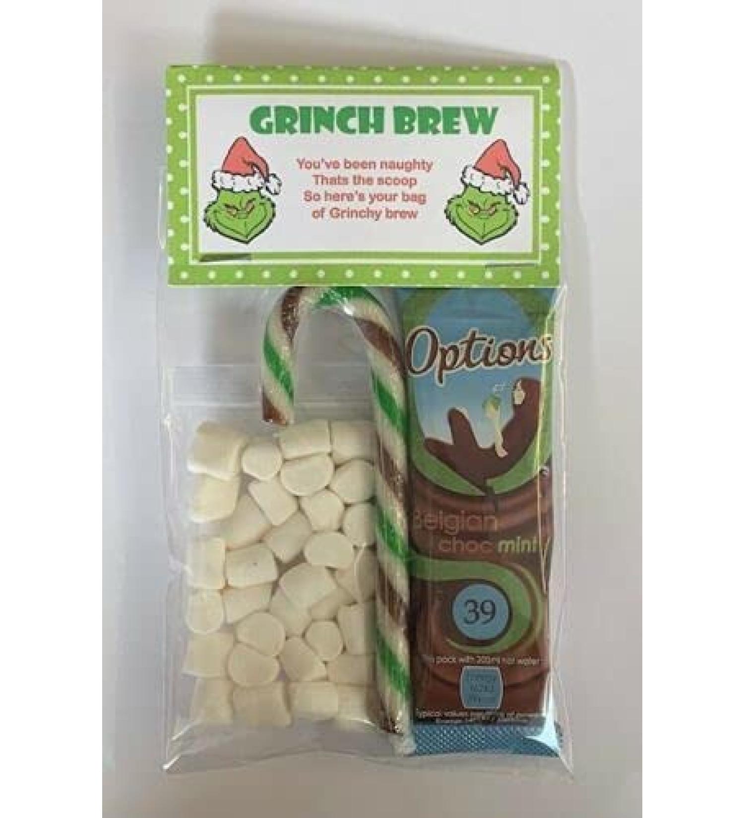 Grinch Brew Chocolate Marshmallows & Candy Cane Christmas Eve Box Fillers/stocking Xmas Hot Choc Gift - Buy Online on SooperMarket.com