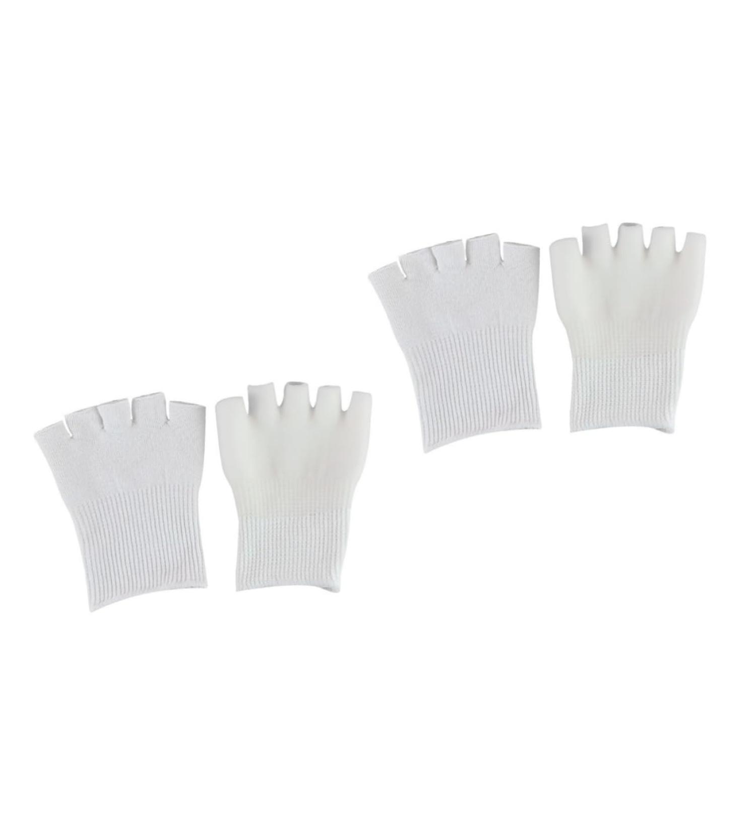 minkissy 2 Pairs Cracked Foot Socks Fingerless Gloves Open Toe Gel Socks Men Gel Toe Socks Five Toe Gel Socks Foot Care Supplies Moisturizing Socks Five Toes White Heel Cover - Buy Online on SooperMarket.com