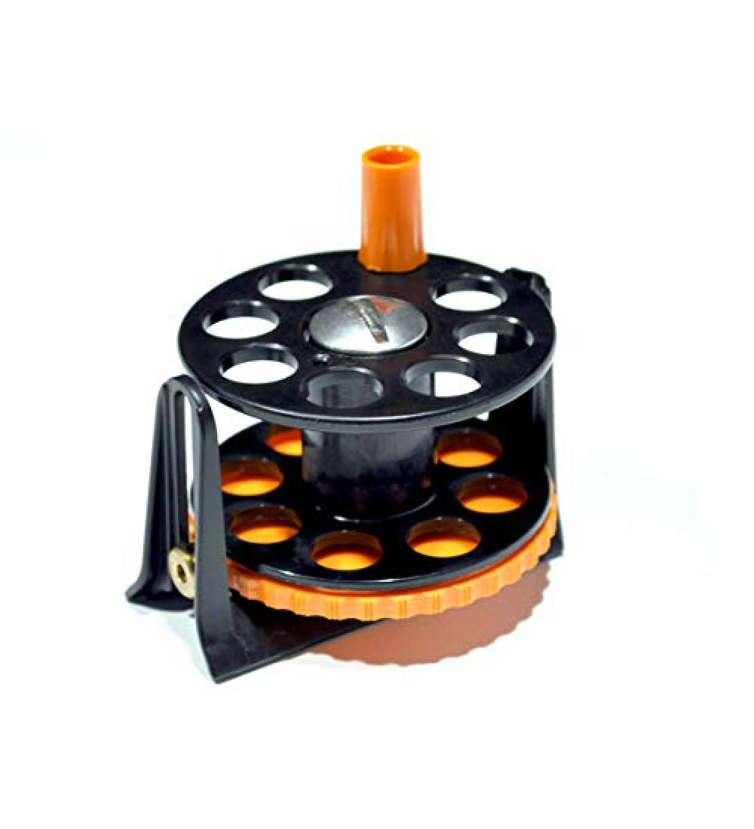 Pelengas Speargun Reel - Black-Orange Plastic | Durable and Reliable - Buy Online on SooperMarket.com