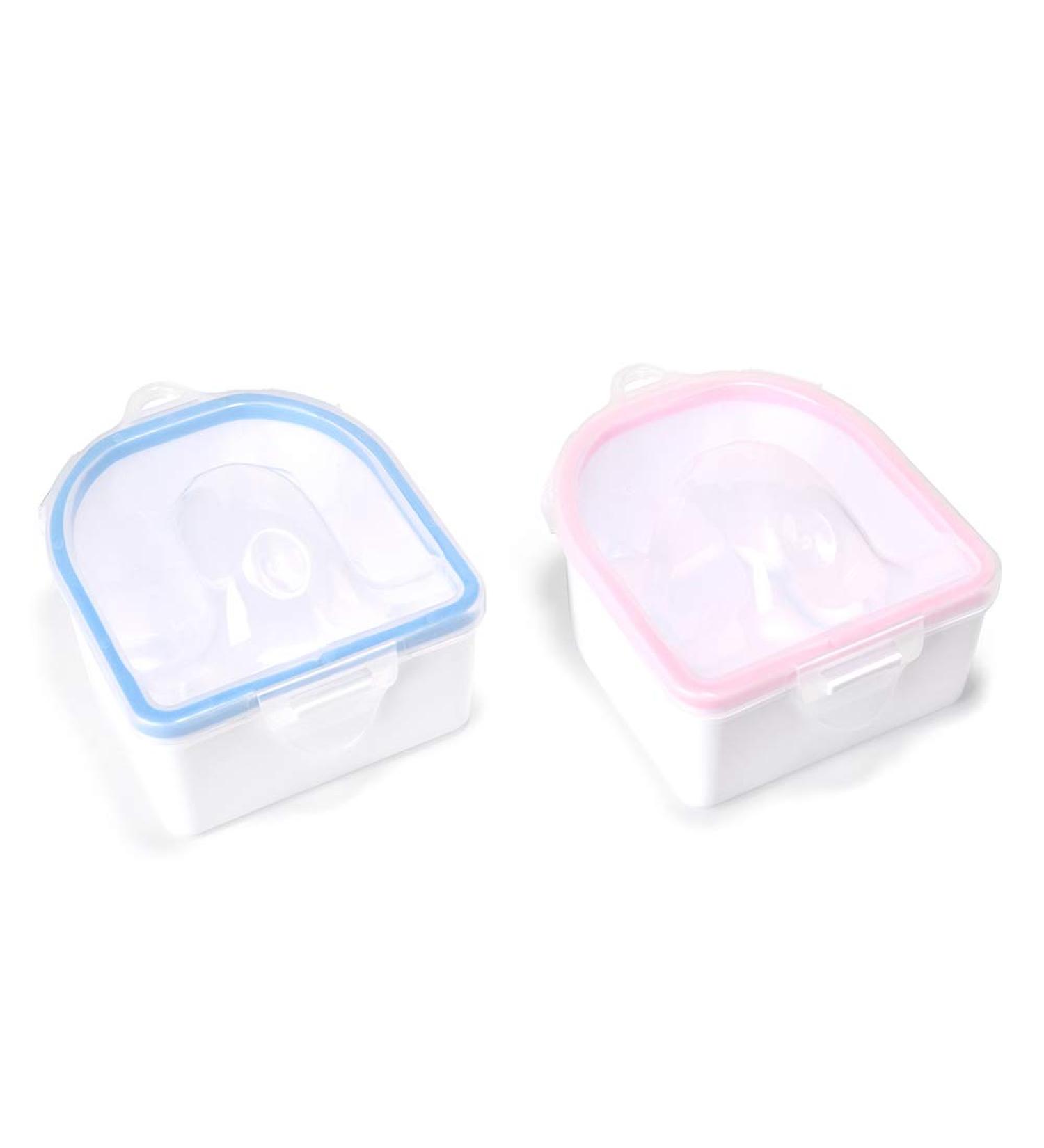 Alexnailart Nail Art Soaking Bowl Set - 2 Layers Nail Polish Remover in Pink/Blue for Spa Manicure Treatment - Ideal for Home Use - Buy Online on SooperMarket.com
