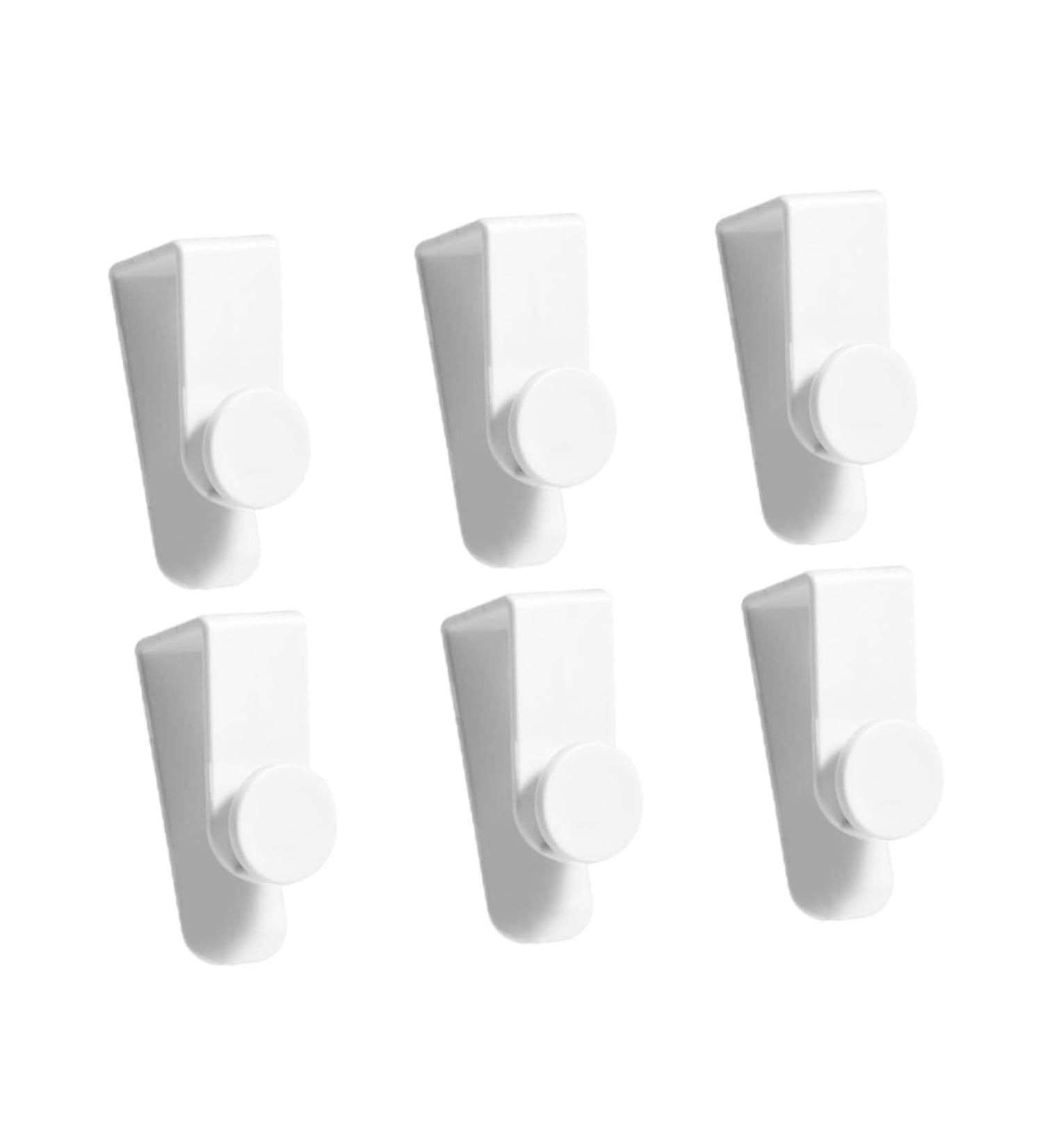Cabilock 6pcs Hook up Wall Mount Clothing Rack Door Clothes Hanger Over Door Hanging Hooks Shower Door Porch 7.3X3X2.5CM White - Buy Online on SooperMarket.com