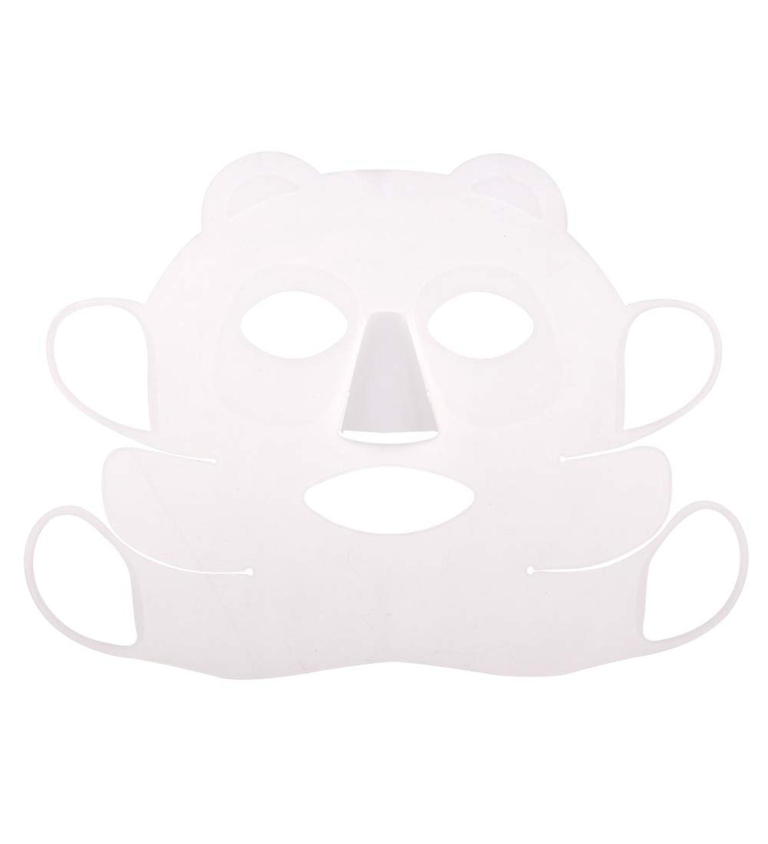 Facial Mask Cover Reusable Silicone Facial Mask Cover Panda Ear-Hook Sheet Mask Cover Prevent Serum Evaporation Beauty Tool Face Wrap for Any Skin Type - Buy Online on SooperMarket.com