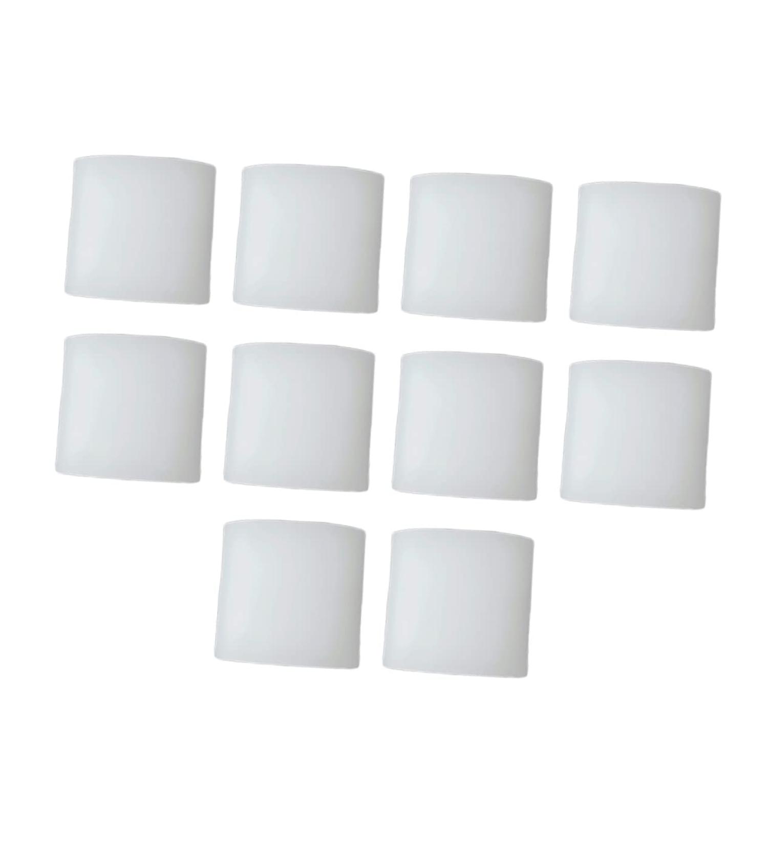 PLAFOPE 10pcs Silicone Toe Covers & Separators - Big Toe Protectors for Men - Mild White - 3x2.5cm - Buy Online on SooperMarket.com