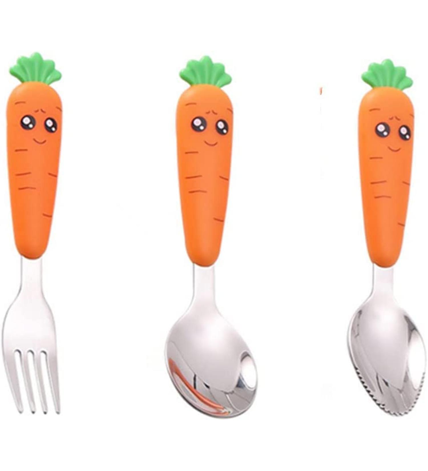 3PC Baby Cutlery Set - Witbicg Baby Learning Spoon for Children | International Shipping Available - Buy Online on SooperMarket.com