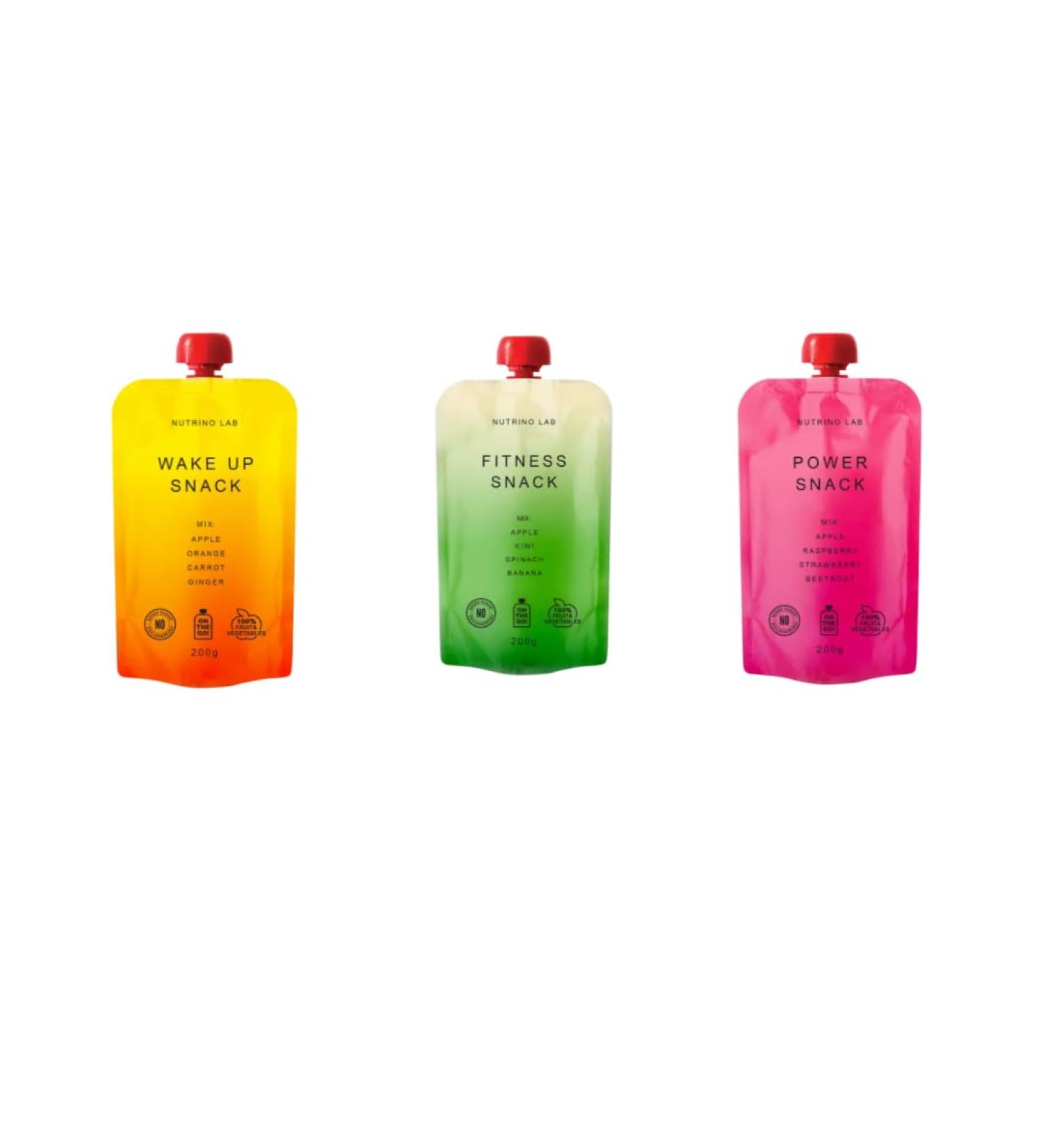 Nutrino Lab Fruit Puree Variety Pack - Exotic Gourmet Blend for Adults and Kids - 3 x 200g - Buy Online on SooperMarket.com