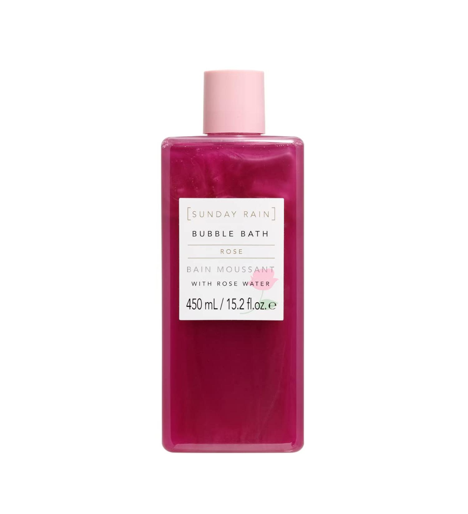 Sunday Rain Reviving Rose Oil Bubble Bath - Hydrating Luxury with Vitamin A, Antioxidants & Fresh Rose Petals - 450ml - Buy Online on SooperMarket.com