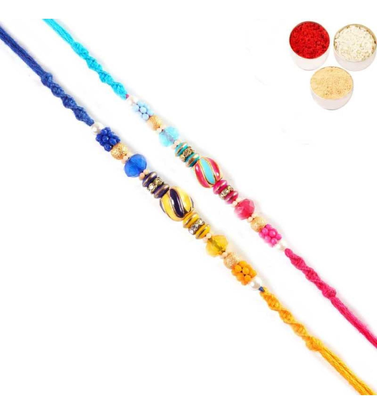 Ghasitaram Gifts Rakhi for Brother Rakhis Online Set of 2 mbh333a Rakhis - Buy Online on SooperMarket.com