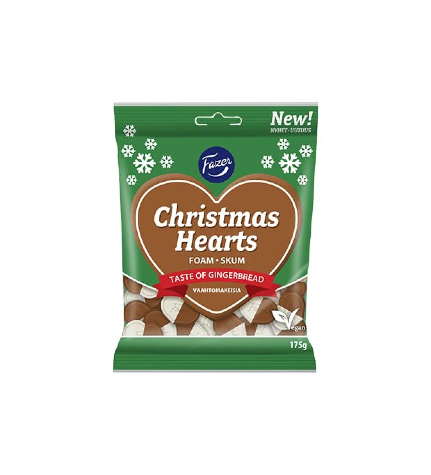 Fazer Christmas Hearts Chocolate 9 Packs of 175g 55.8oz