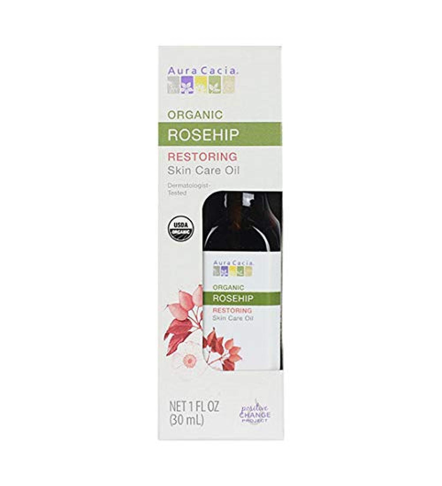 Aura Cacia Organic Rosehip Oil | GCMS Tested | 30ml | Purity Skin Care Solution - Buy Online on SooperMarket.com