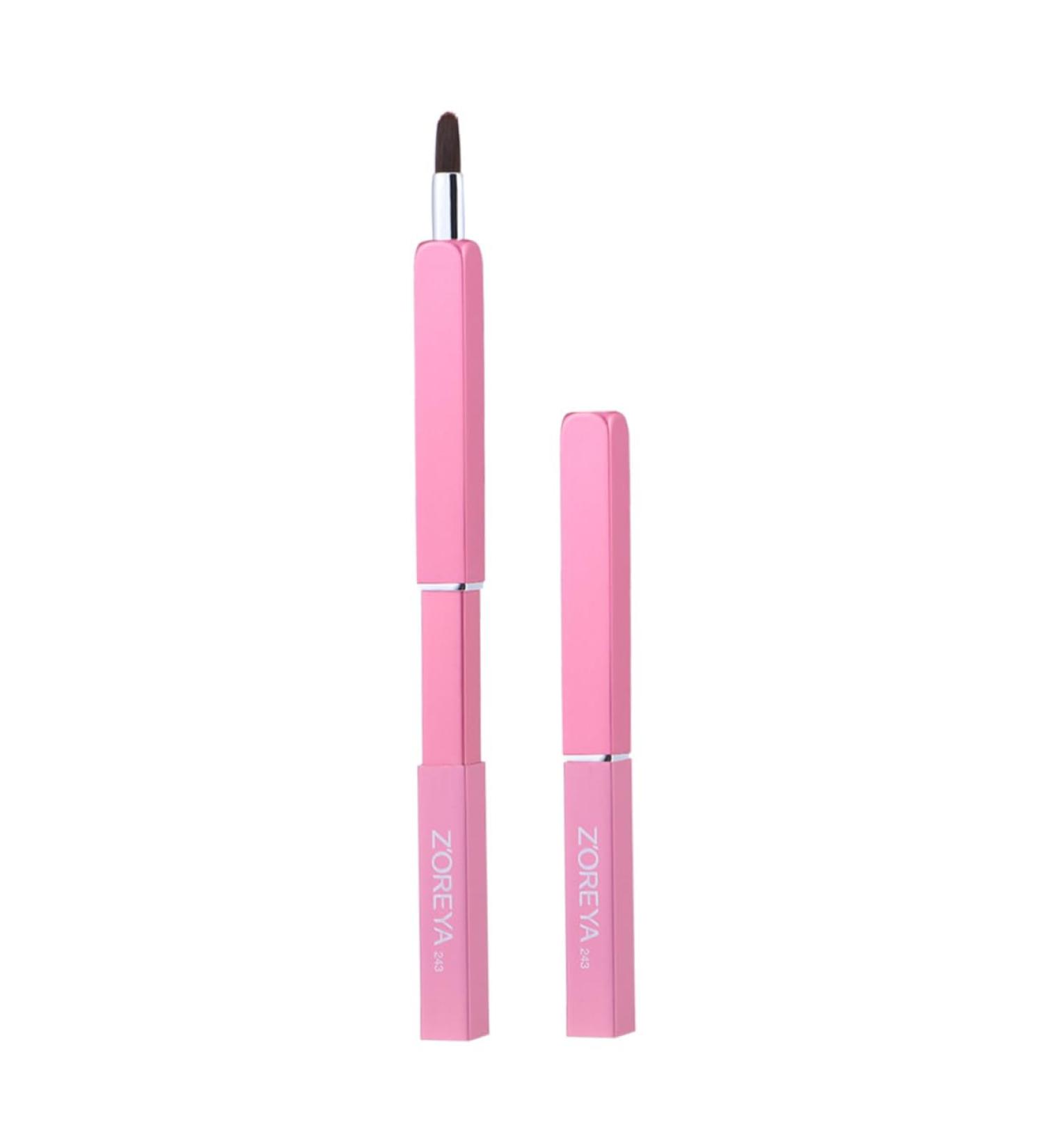 Beavorty Eyebrow Brush mini Lip Flexible Lipstick Brush Retractable Lipstick Applicator Portable Eye travel makeup brush Lip Gloss Applicator with cover telescopic brush medium Pink - Buy Online on SooperMarket.com