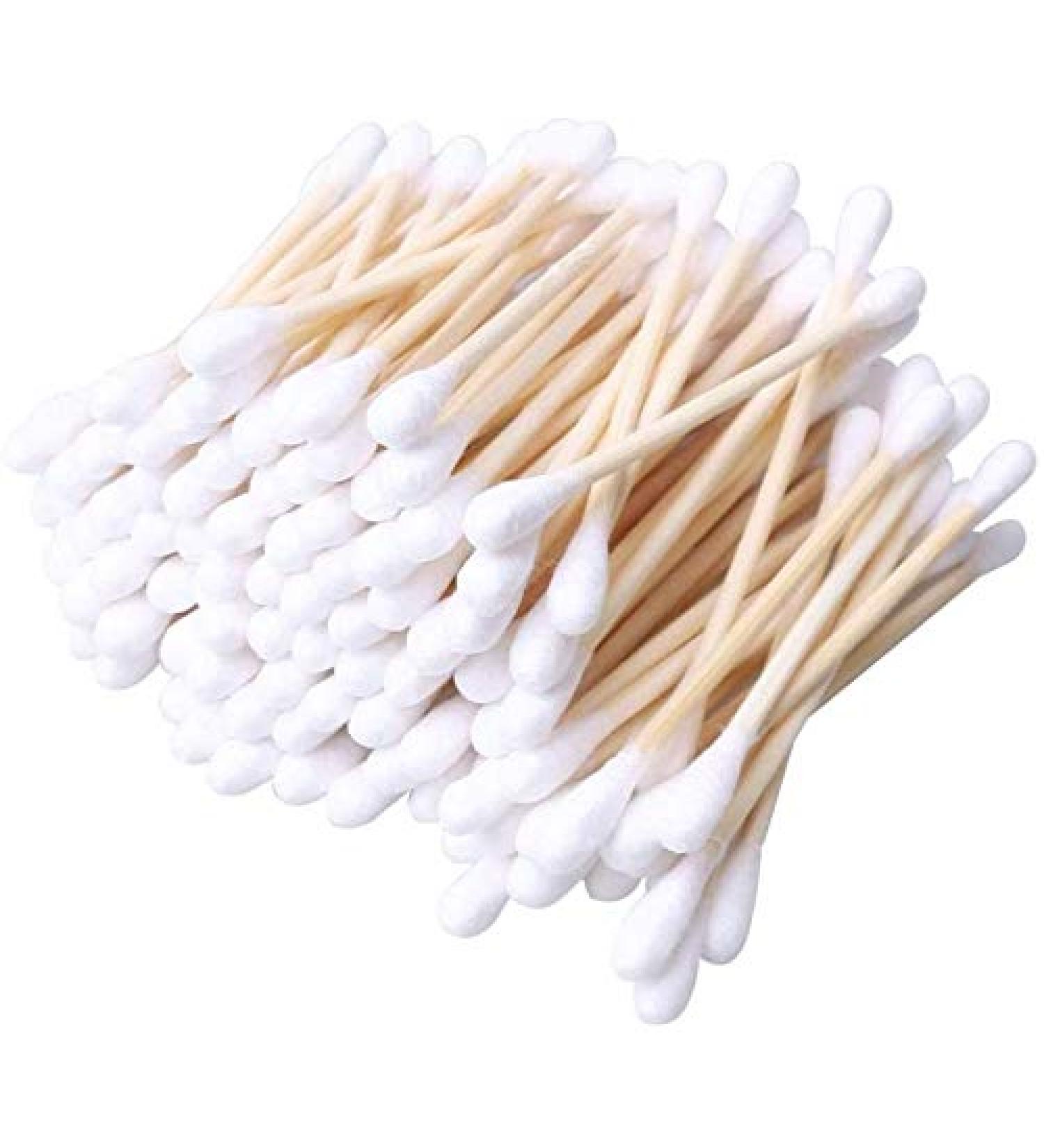 Yicare Biodegradable Bamboo Cotton Swabs - 100% Eco-Friendly Ear Cleaning & Makeup Remover - 6 x 100mm - Buy Online on SooperMarket.com