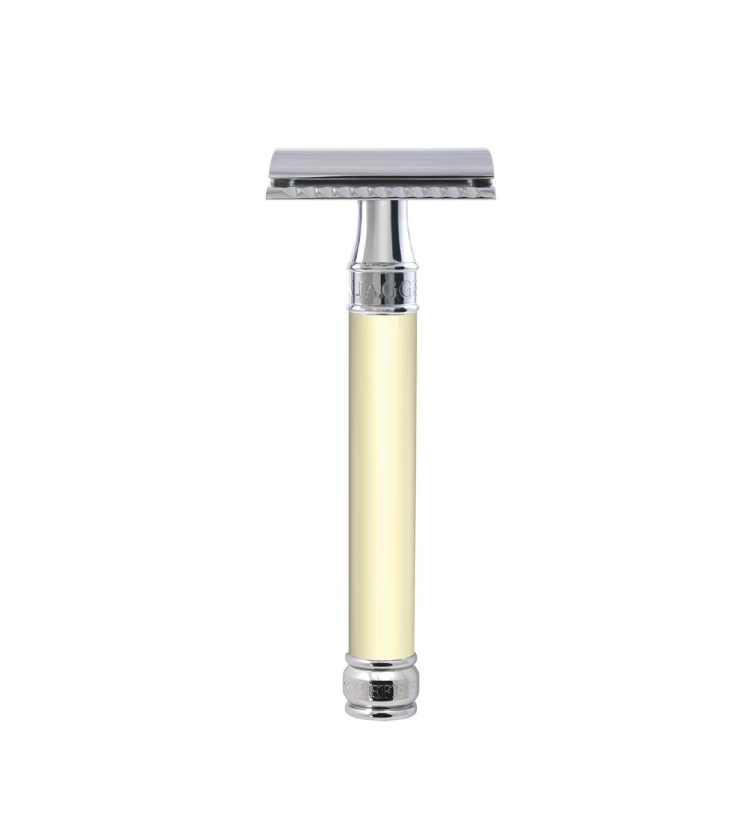 Edwin Jagger DE Safety Razor Extra Long' Handle Ivory