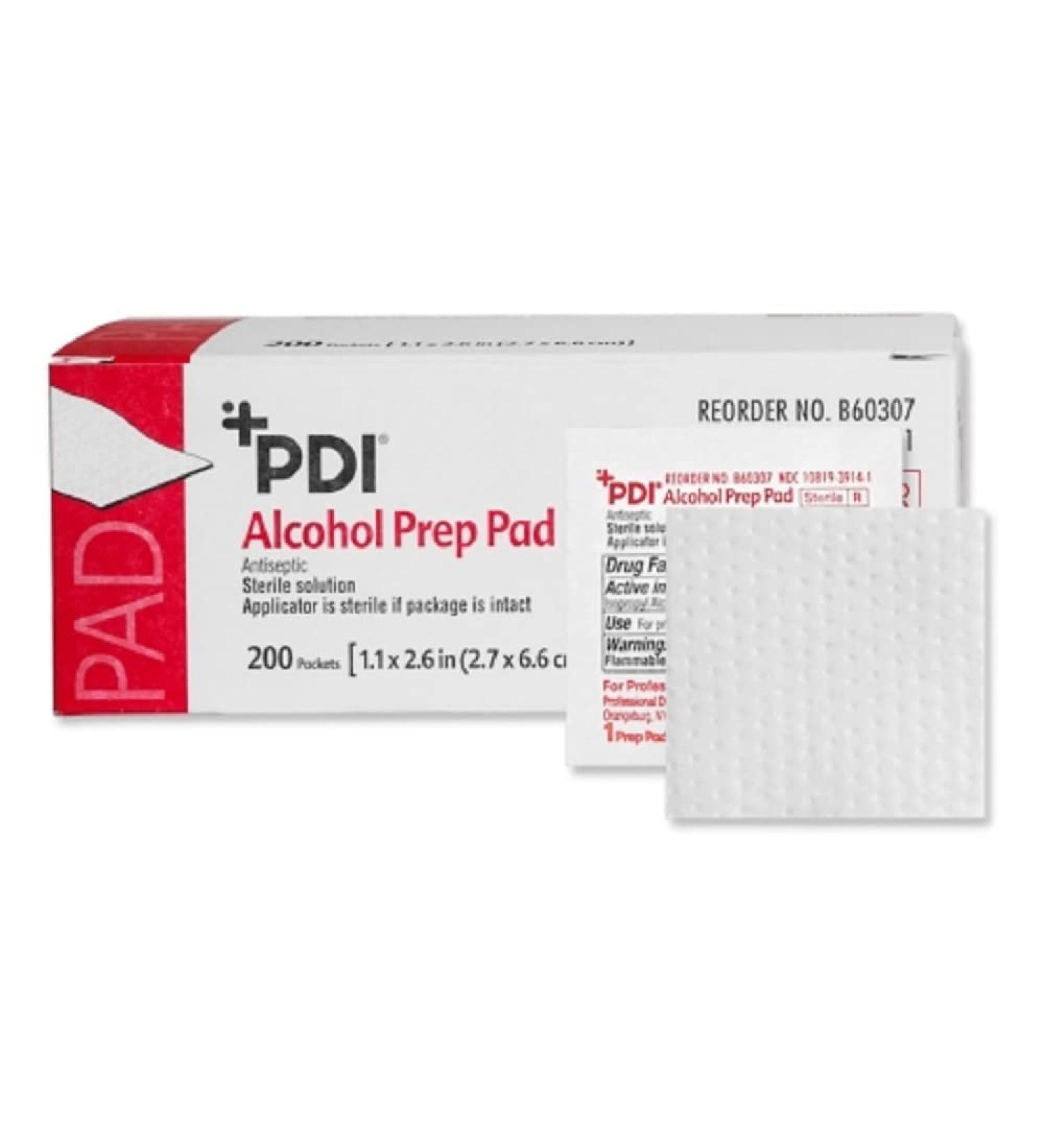Pdi Alcohol Prep Pads White 200/box