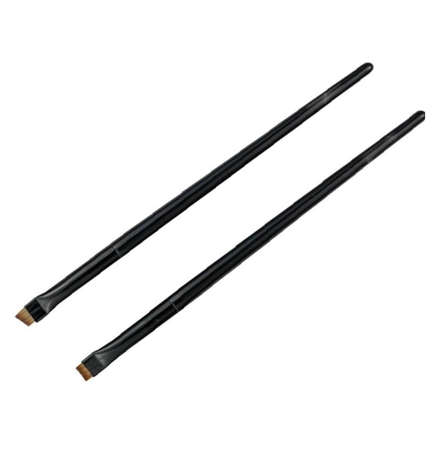 Tossper 2-Piece Professional Makeup Brush Set | Angled Eyebrow & Flat Eyeliner Brushes for Flawless Beauty - Buy Online on SooperMarket.com