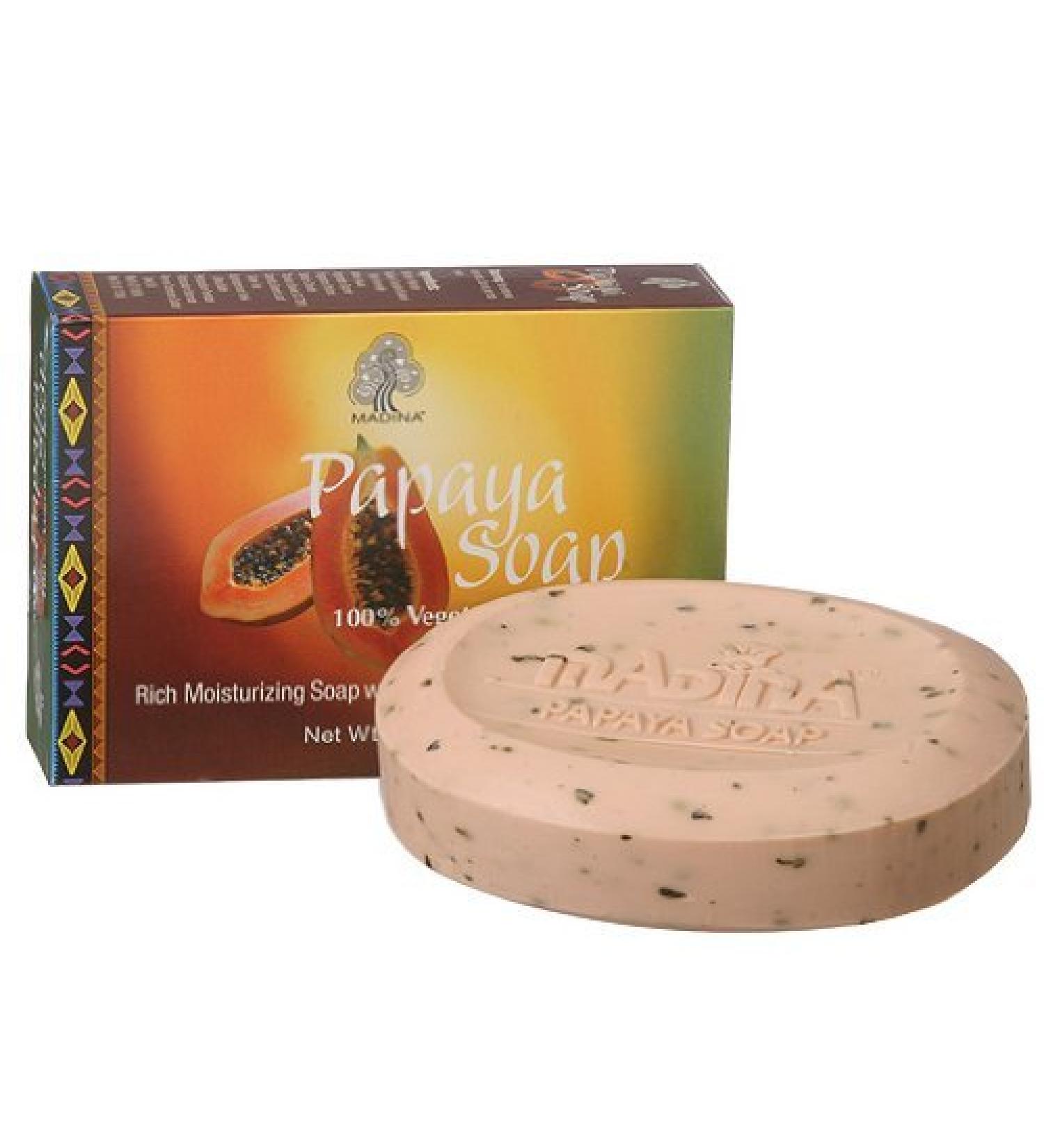 Madina Bar Soaps (Papaya with Green Tea)