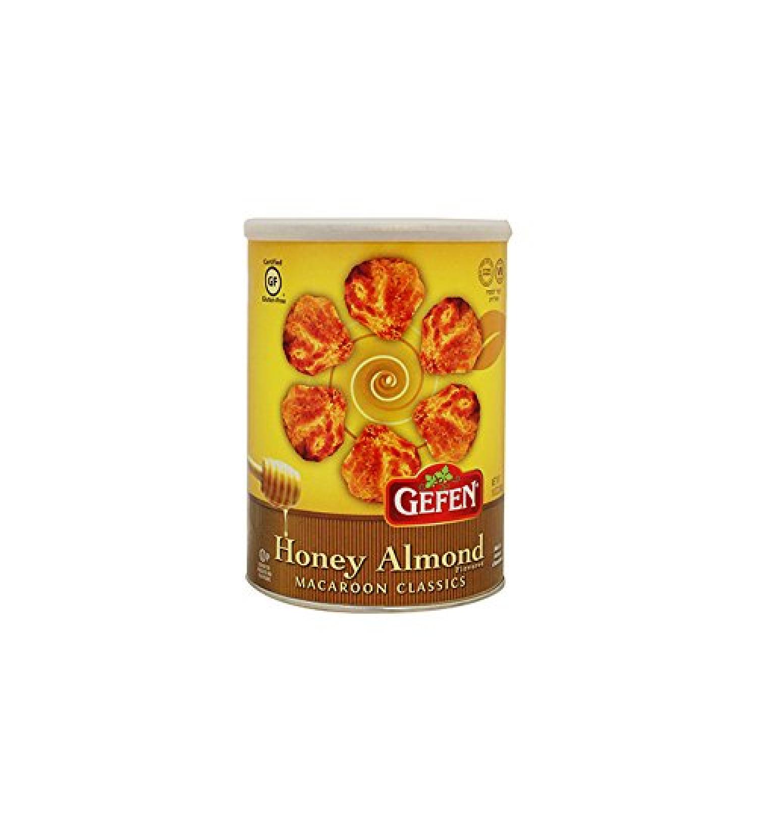 Gefen Gluten Free Kosher for Passover and All Year Round Cookies Canister, Honey Nut Macaroons, 10 Ounce