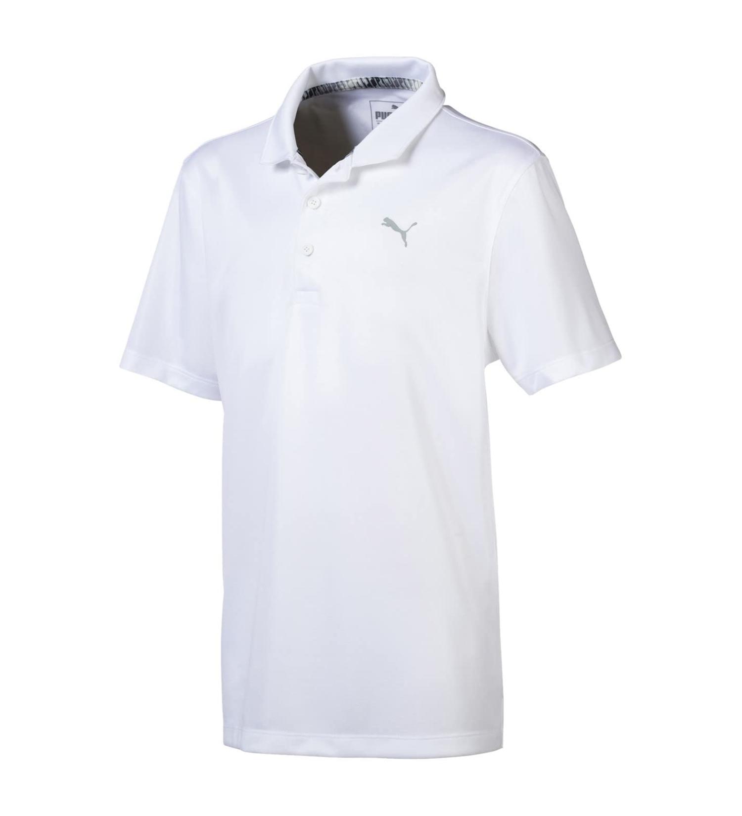 Puma Boys Essential Polo Shirt - Bright White Size 140 | Kids Polo Shirt for School & Play - Buy Online on SooperMarket.com