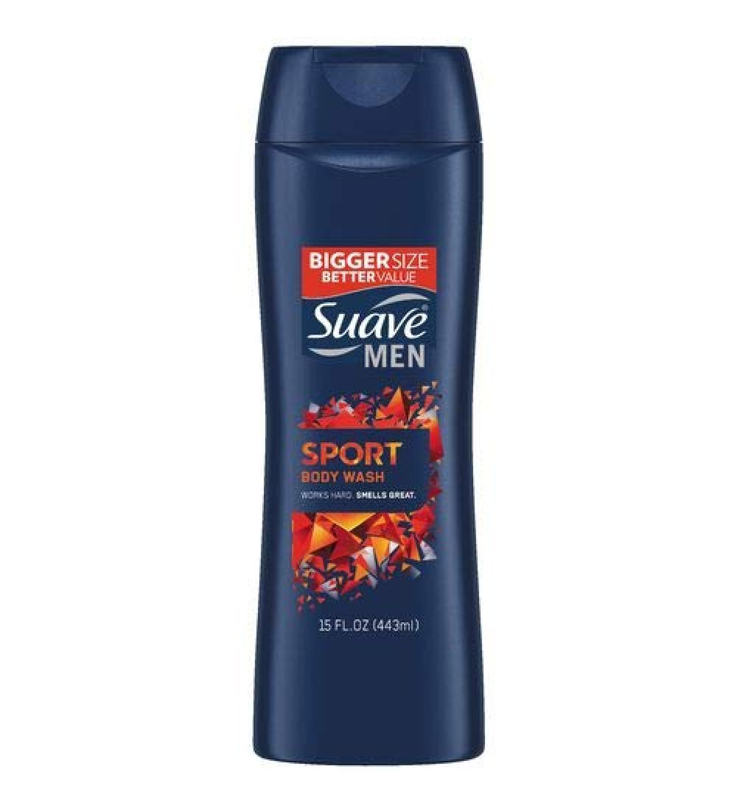 Suave for Men Sport Energizing Body Wash 15 fl oz (Pack of 3)