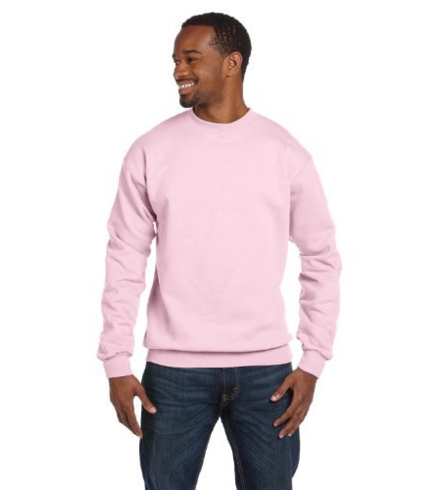 Hanes Men's EcoSmart Sweatshirt Medium Pale Pink