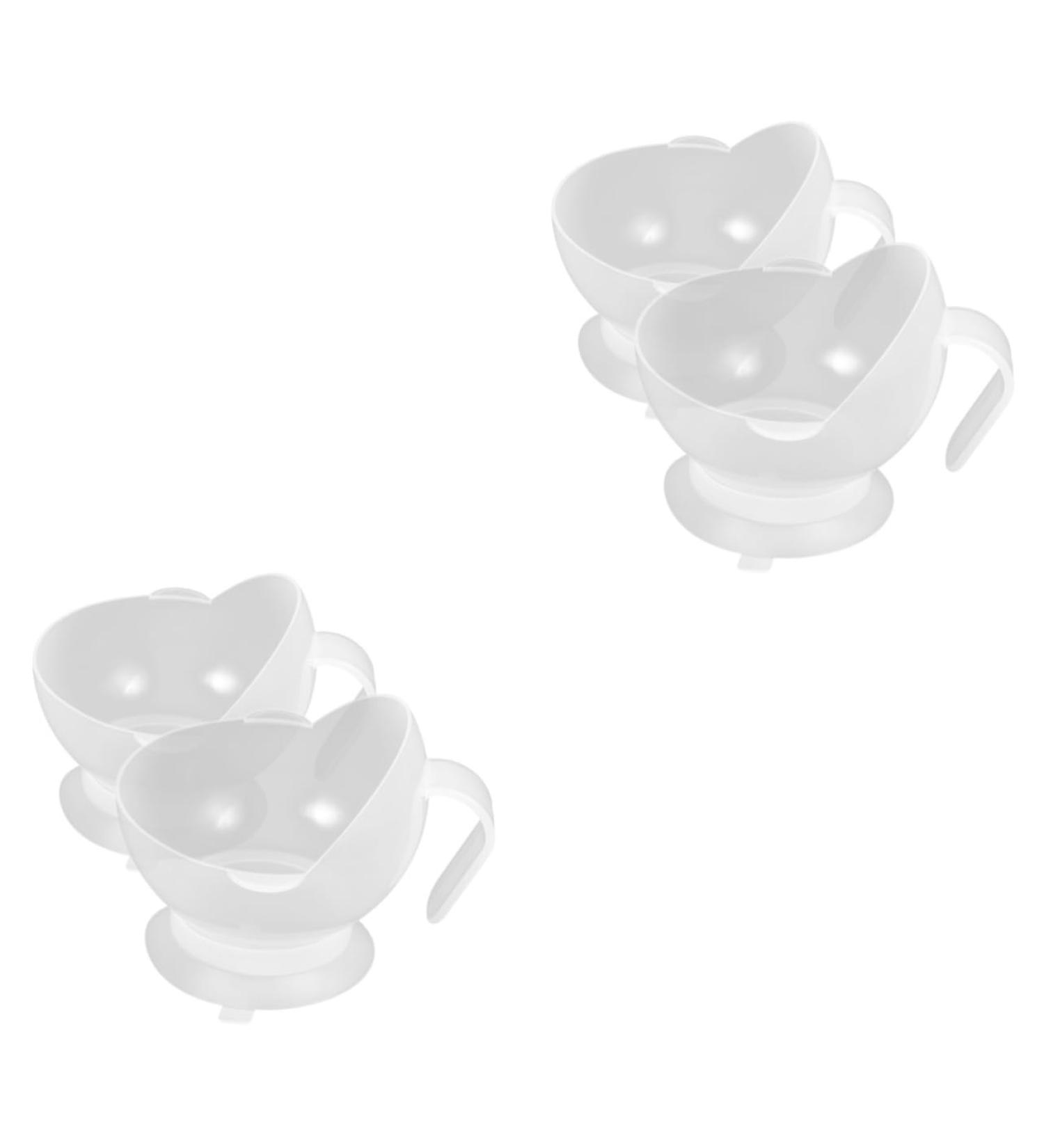 Button Hook Helper 4 Pcs Anti-Shift Bowl Cutlery Serving Utensils Elderly Eating Bowls Suction Bowls Silicone Dining Bowl Silicone Elderly Bowl Elderly Dining Bowls Anti Fallen Bowl White 17.00X15.50X12.00CM White - Buy Online on SooperMarket.com