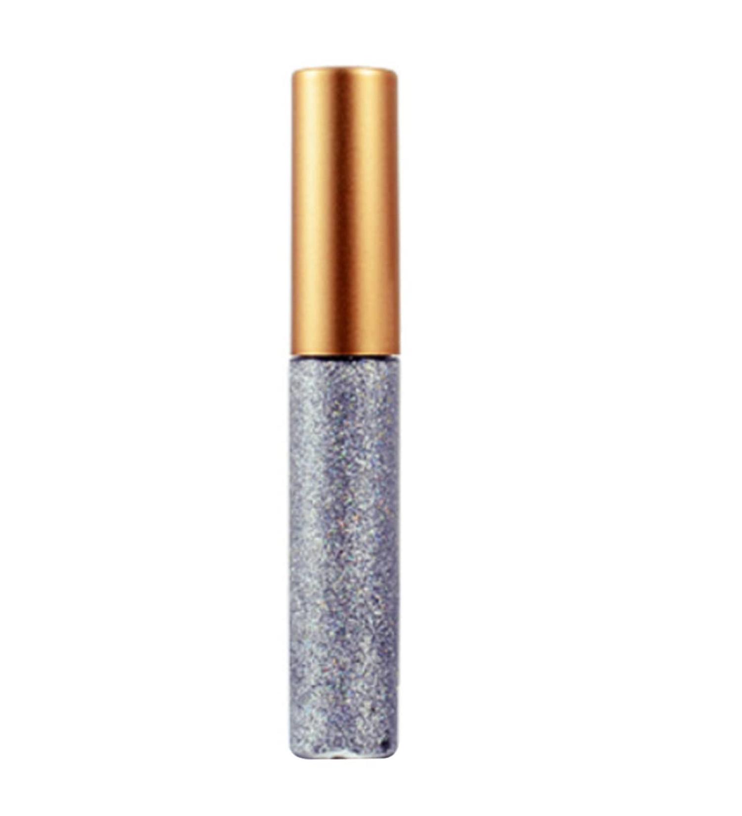 Glitter Eyeliner Shiny Metallic Liquid Eyeliner Starry Sequins Eye Cosmetic Grey 5ml - Buy Online on SooperMarket.com