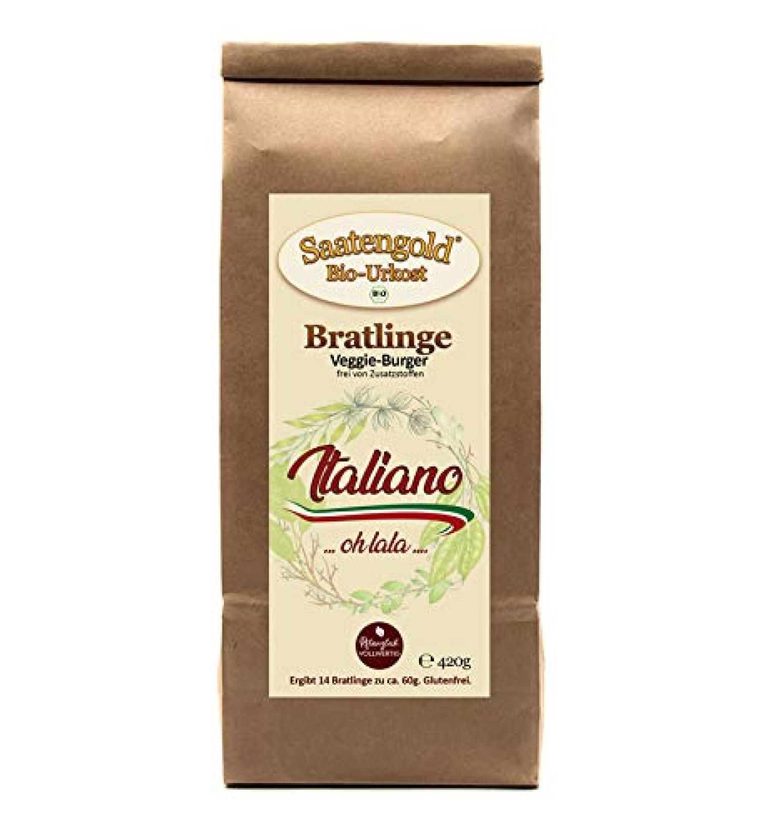 Saatengold Patties - Vegan Organic Natural Burger | 14 Italiano Veggie Burgers for International Shipping - Buy Online on SooperMarket.com