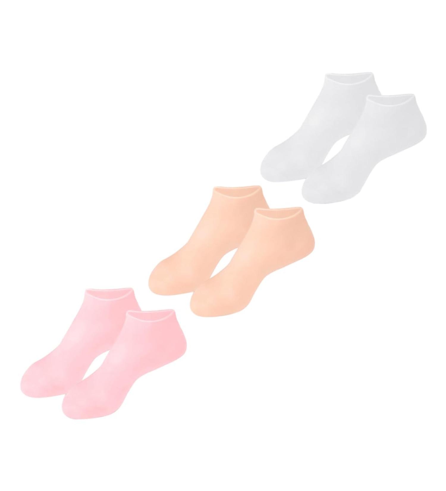 PLAFOPE 3 Pairs Gel Socks Dry Feet Socks Feet Moisturizer Socks Lotion Socks Reusable Moisturizing Socks Womans Socks Foot Foot Care Socks Heel Protectors for Spa Socks Sebs - Buy Online on SooperMarket.com