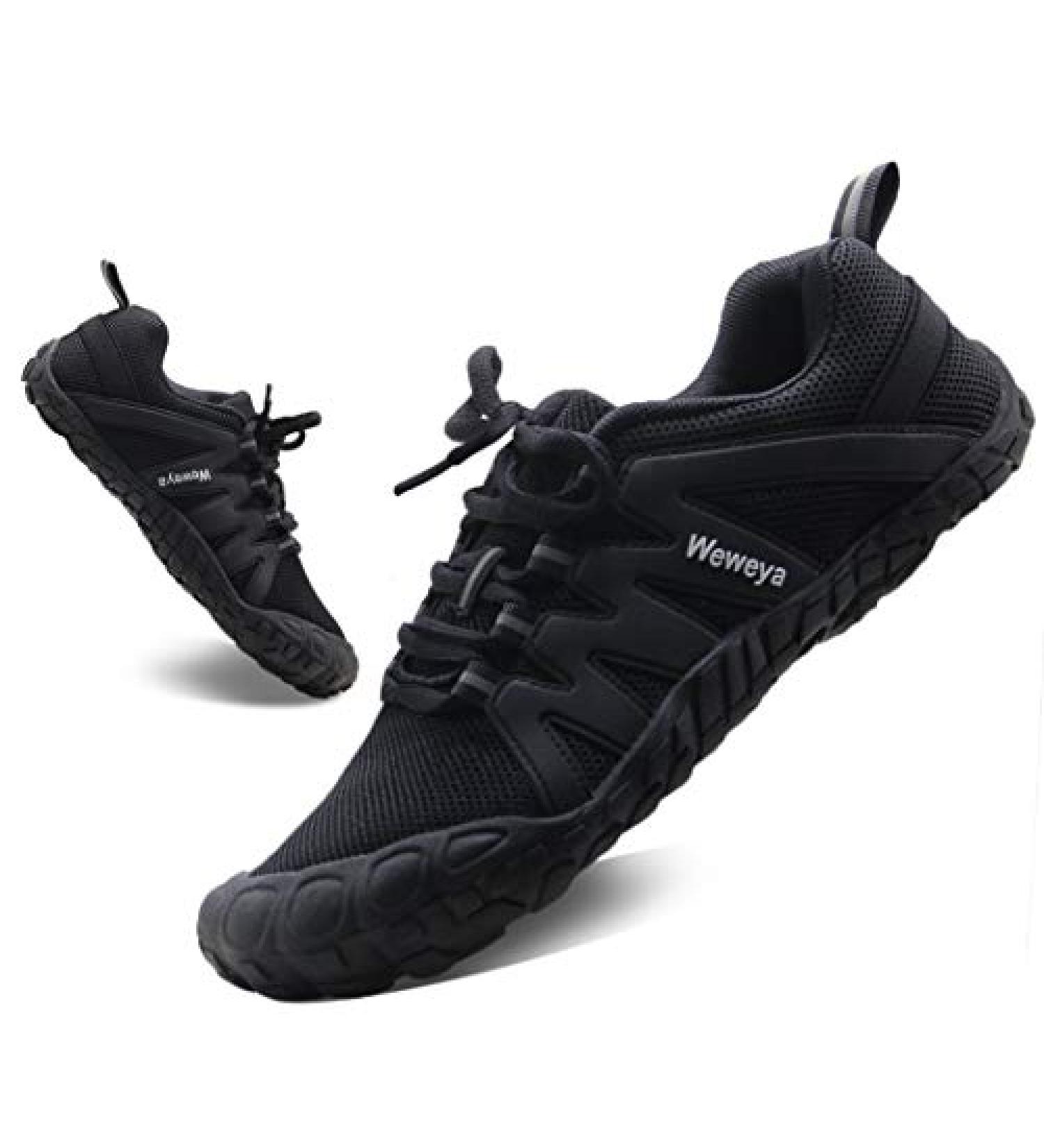 Weweya Barefoot Shoes Women's Minimalist Cross Training Running Shoe 7-7.5 Black - Buy Online on SooperMarket.com