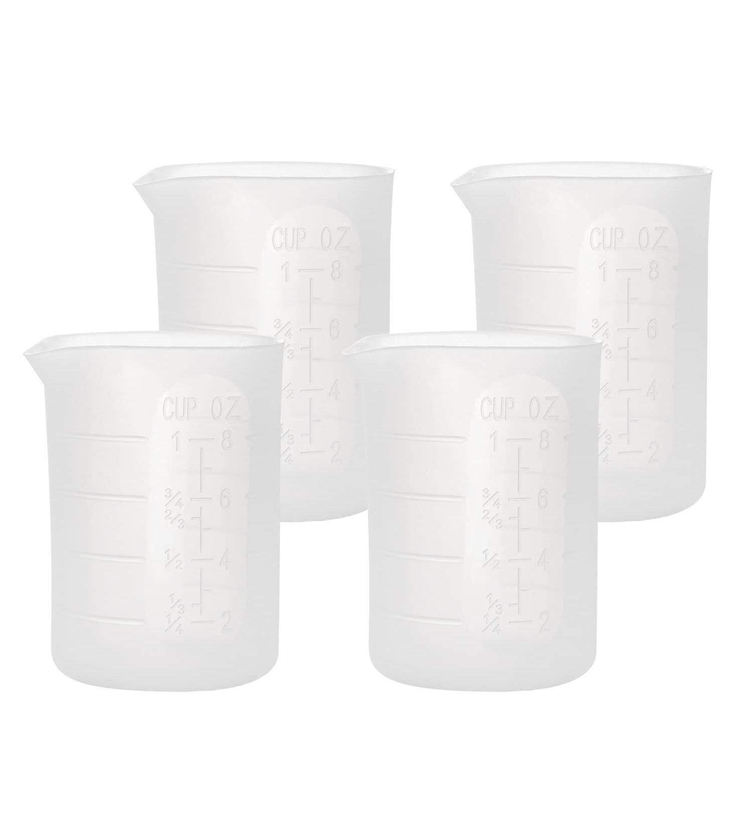 250ml Silicone Measuring Cups Set - Nonstick & Reusable for Epoxy Resin, Casting, Jewelry Making - Gartful 4 PCS - Buy Online on SooperMarket.com
