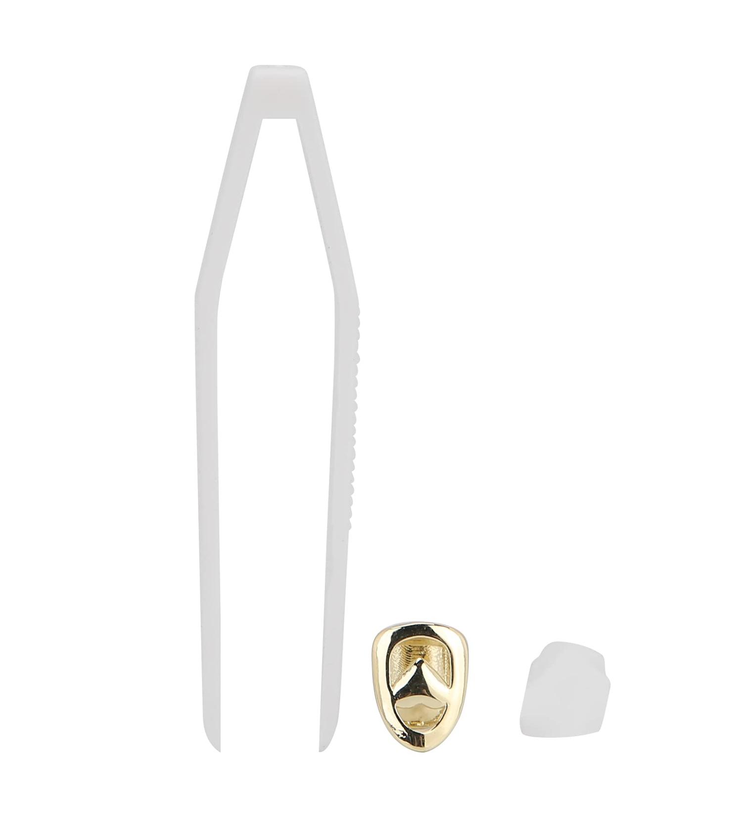 Teeth Brace Decoration Hip Hop Teeth Decoration Copper 2 Single for Concert for Party(gold) - Buy Online on SooperMarket.com