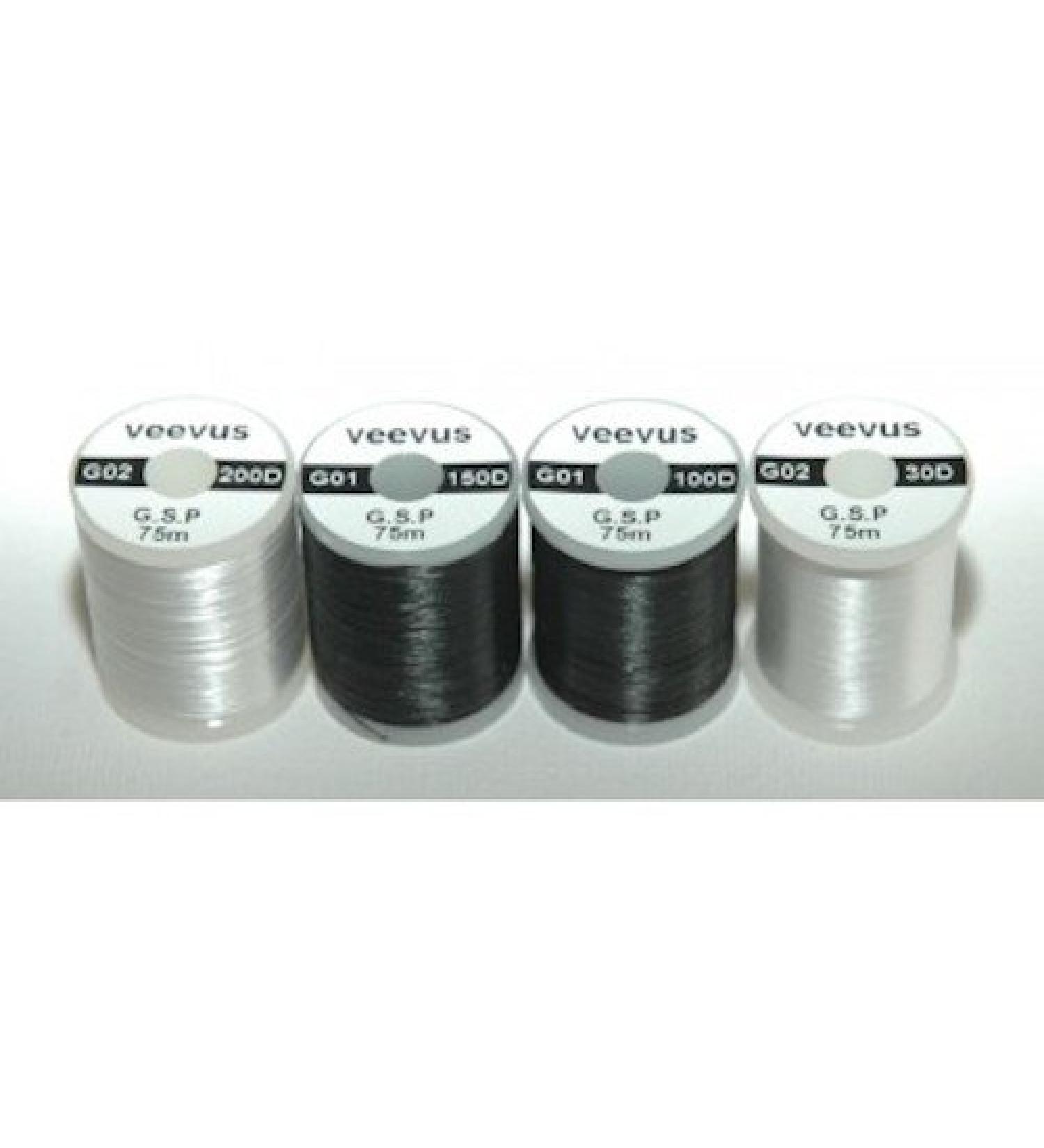 Veevus GSP Thread - Fly Tying Black 200 Denier