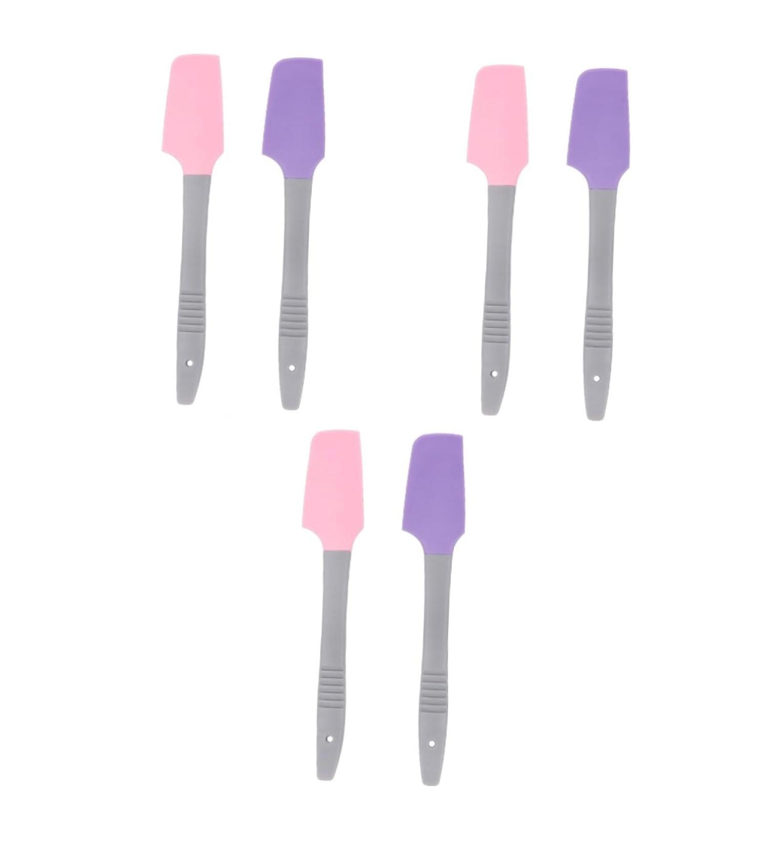 Minkissy 6 STK Silicone Spatula Set | Small Wax Applicator for Body Hard Wax | Ideal Silicone Wax Tools for Smooth Application - Buy Online on SooperMarket.com