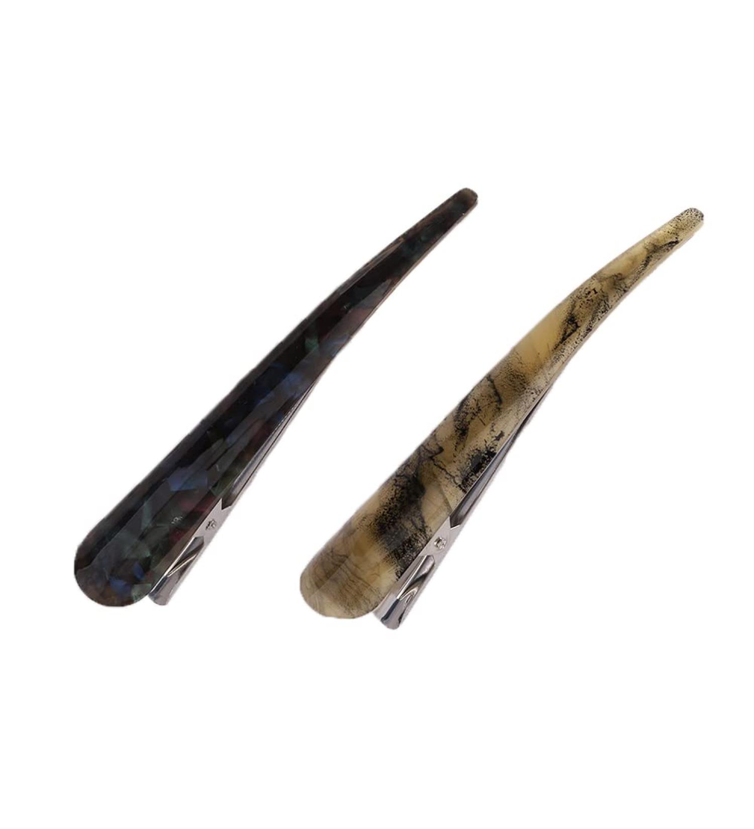 2pcs Large Duckbill Hair Clips for Women Girls - French Alligator Hair Barrettes in Black and Brown - Buy Online on SooperMarket.com